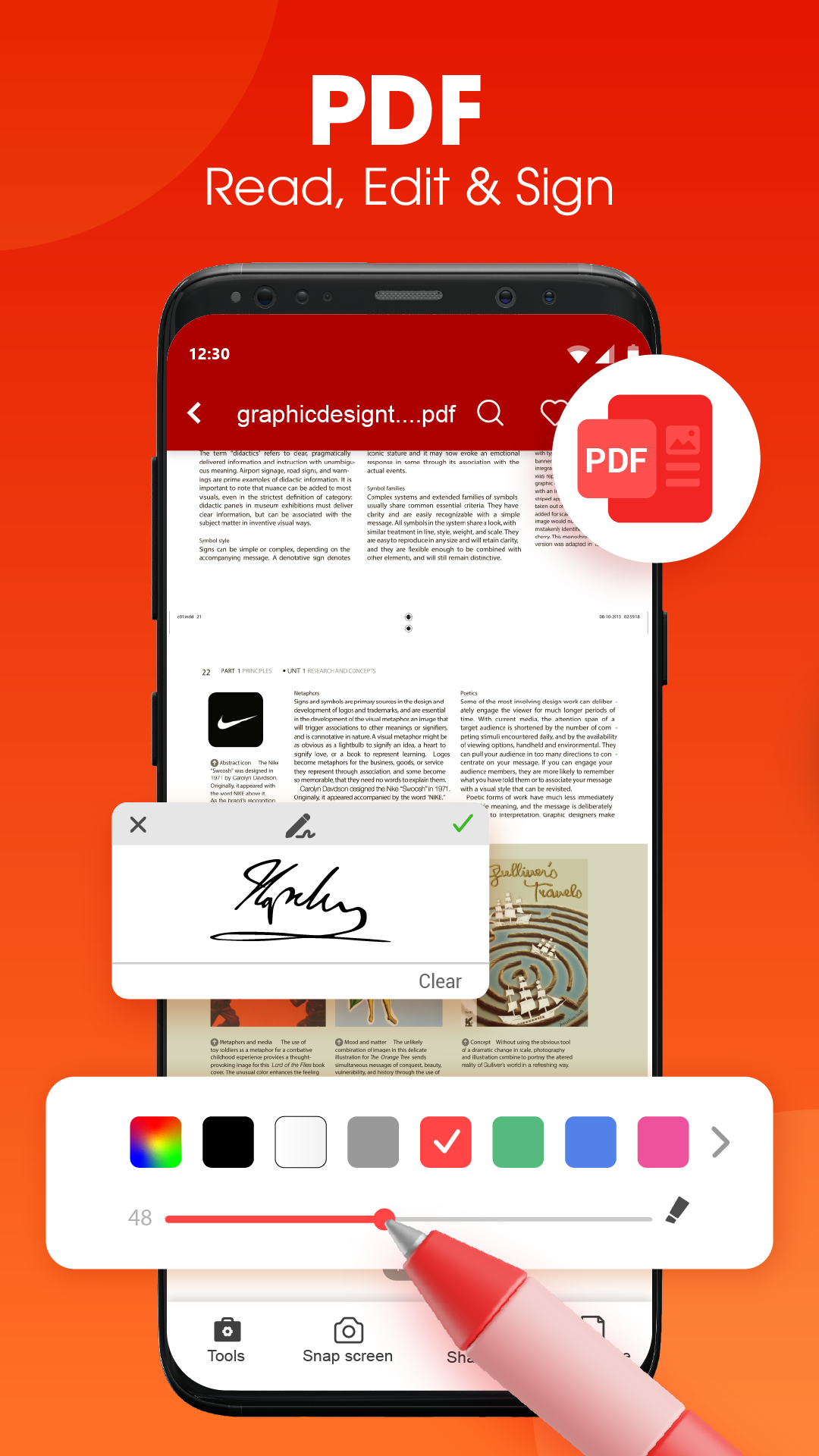 اسکرین شات 2 برنامه All Document Reader: View PDF