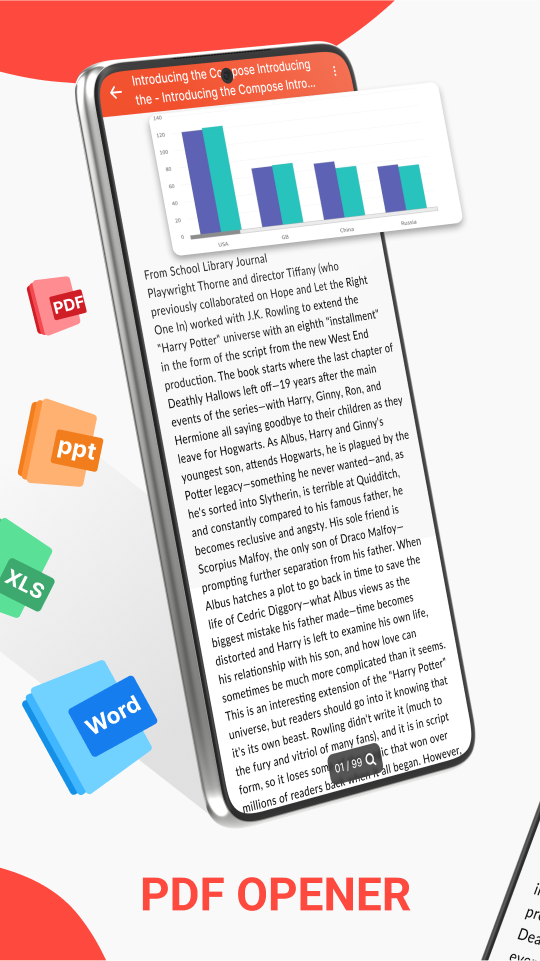 اسکرین شات 2 برنامه Word-Excel-PDF-PPT Docs Reader