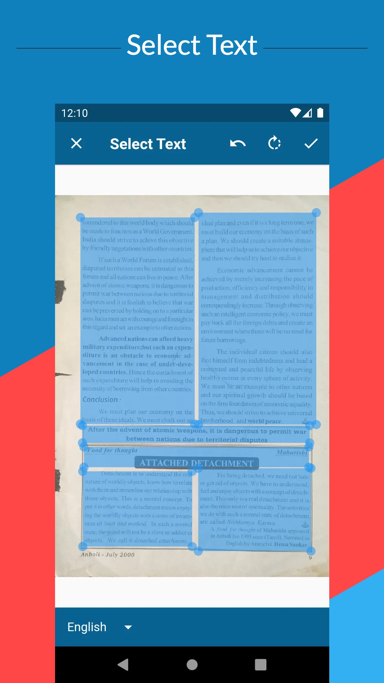 اسکرین شات 3 برنامه OCR Text Scanner : IMG to TEXT