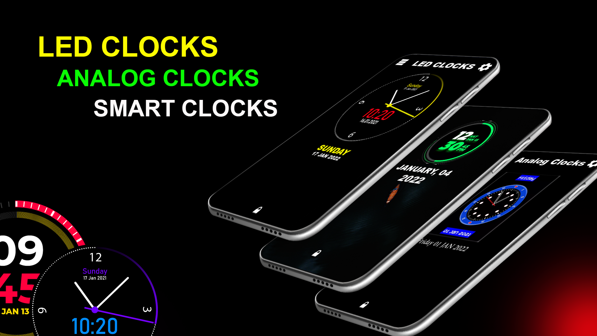 اسکرین شات 4 برنامه Lock Screen Clock Live