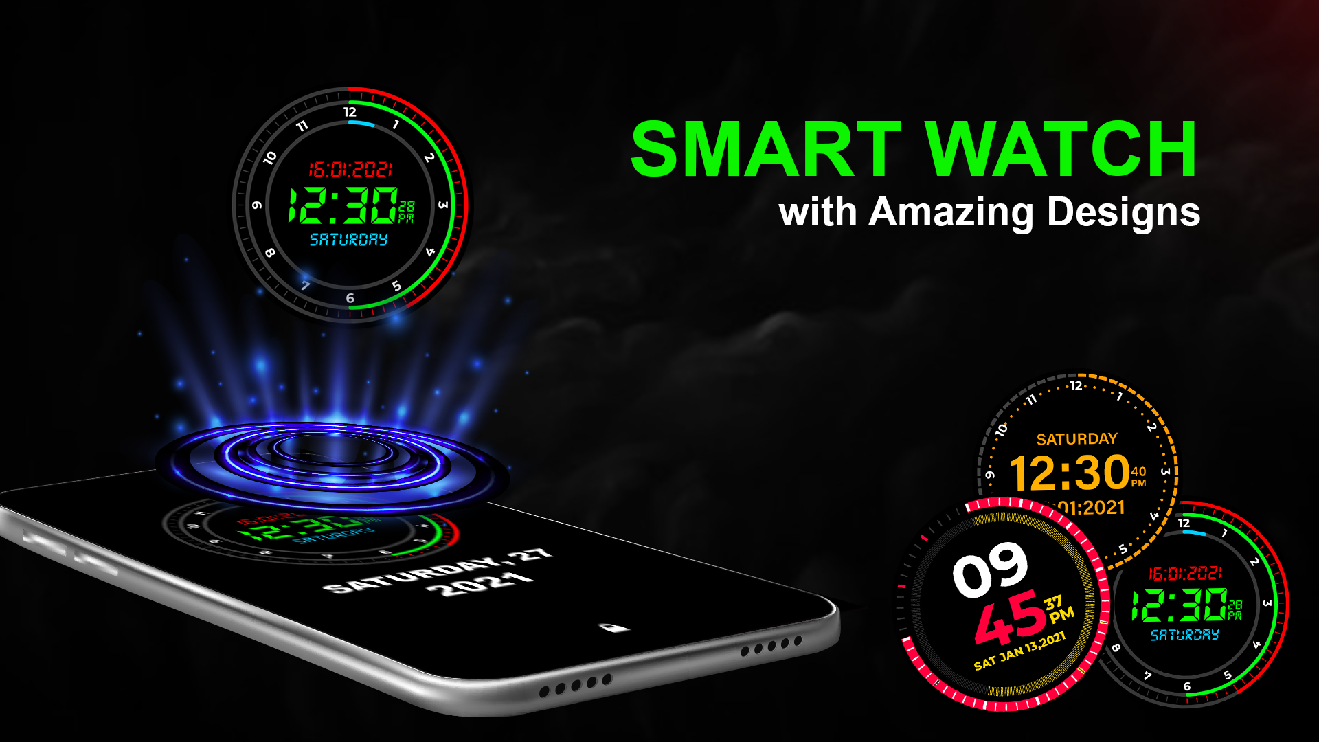 اسکرین شات 3 برنامه Lock Screen Clock Live