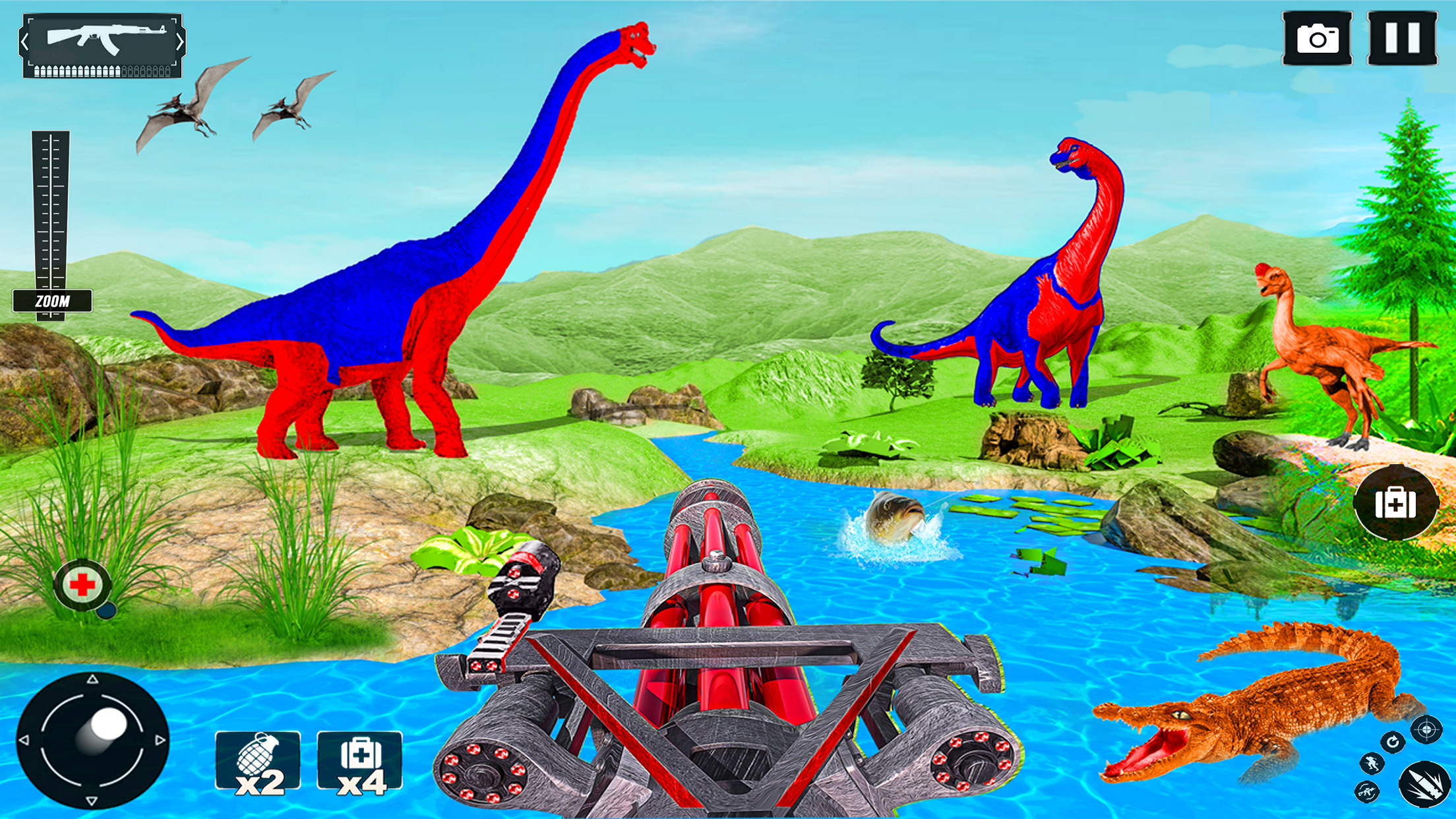 اسکرین شات 5 برنامه Dino Family 3D Hunting Games