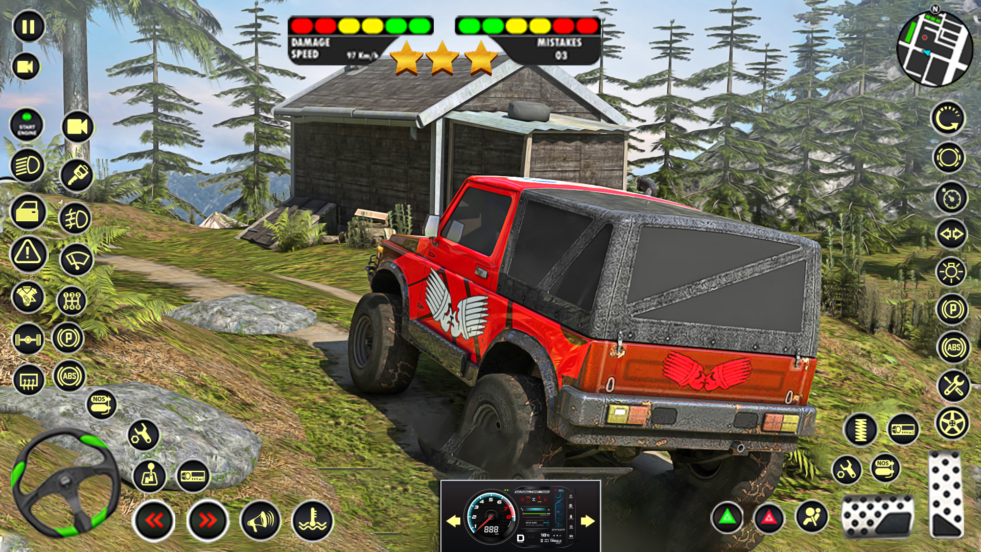 اسکرین شات 3 برنامه US Offroad Fury Car Driving 3D