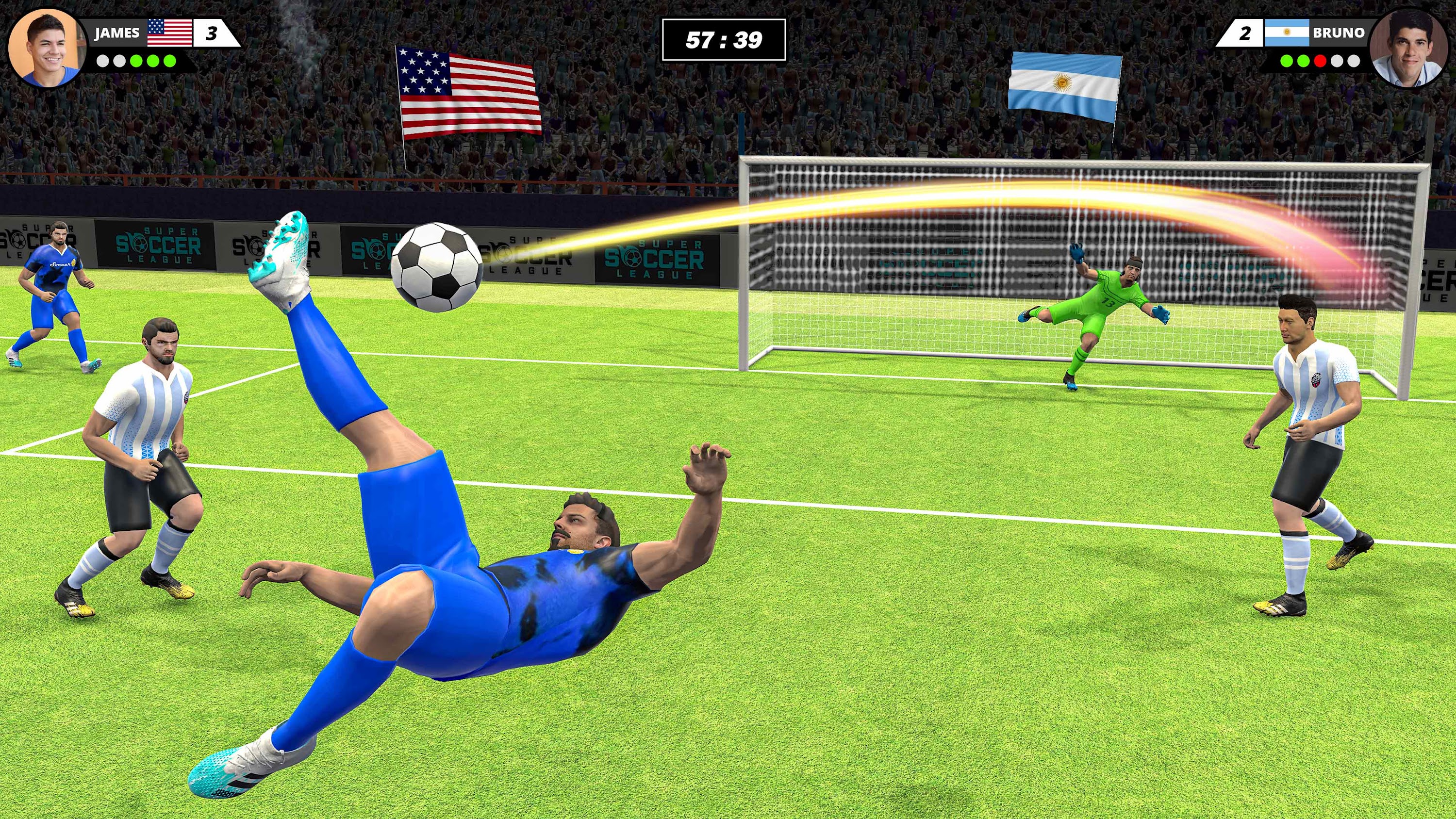 اسکرین شات 1 بازی Super Soccer League Games 2023