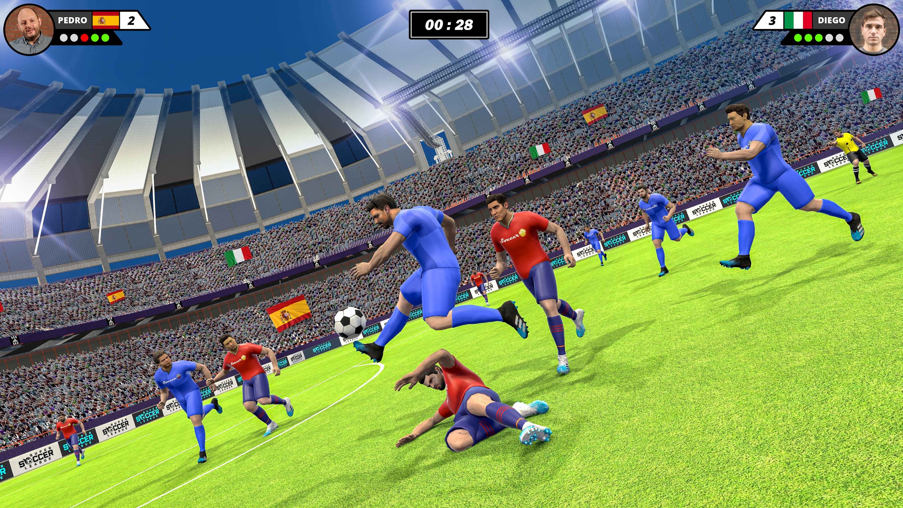 اسکرین شات 3 بازی Super Soccer League Games 2023