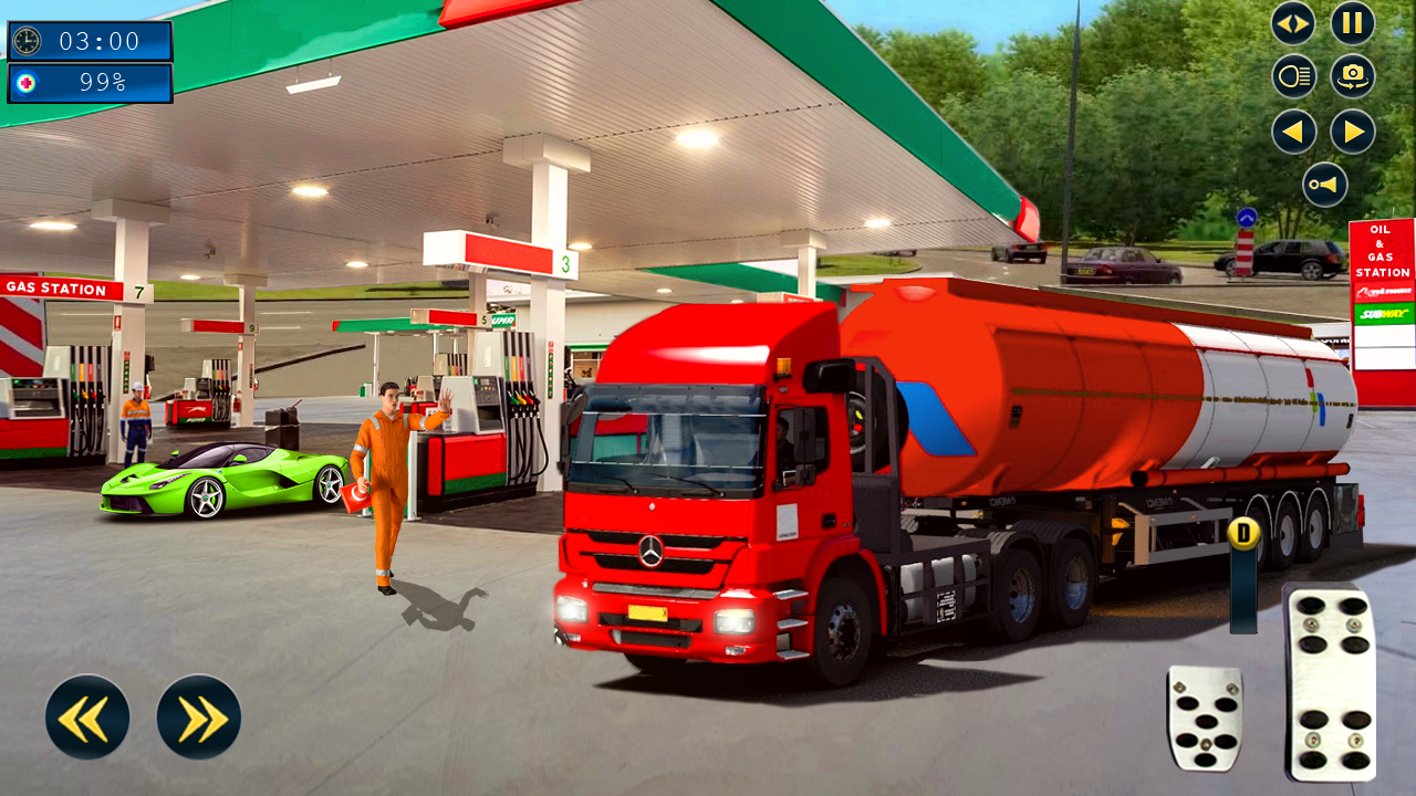 اسکرین شات 2 برنامه Oil Tanker: Truck Driving Game