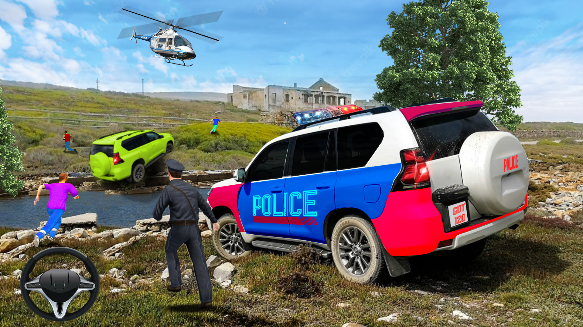 اسکرین شات 2 بازی Offroad Police Car Chase Game