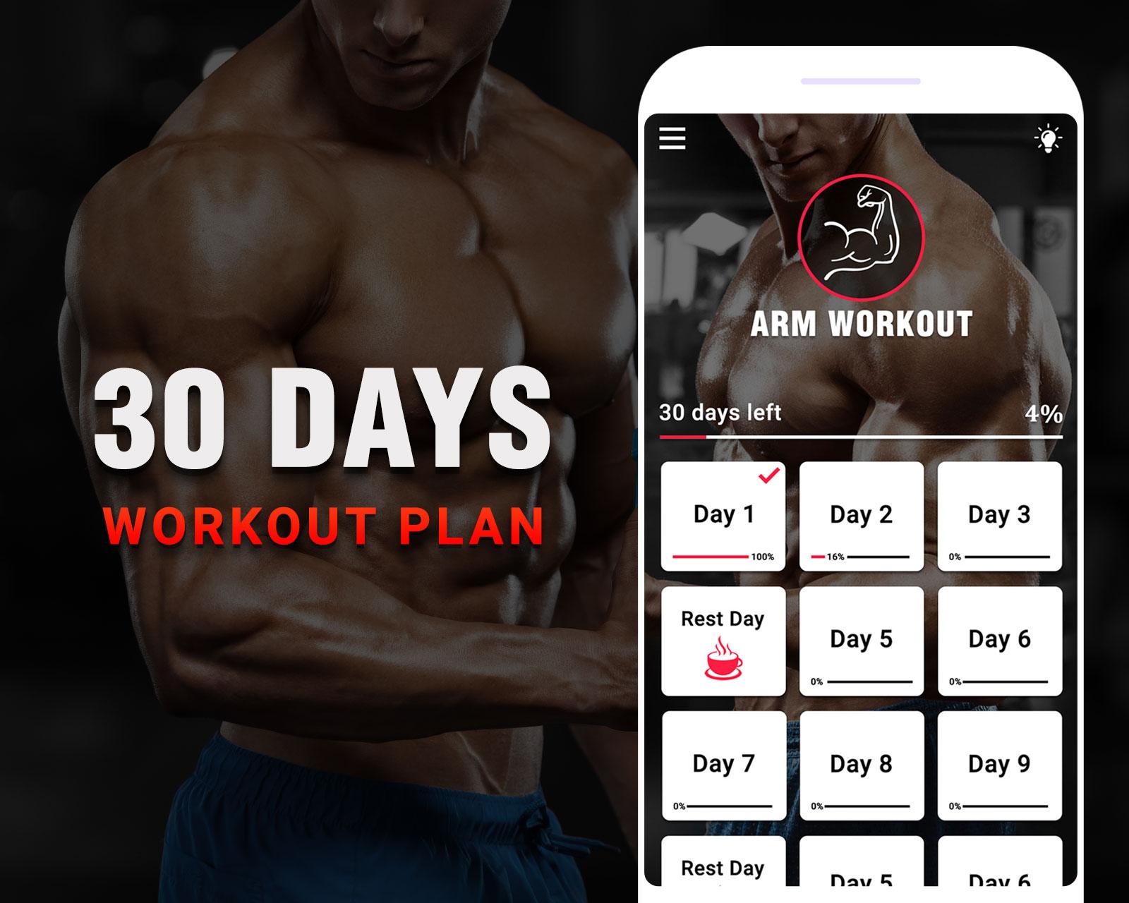 اسکرین شات 1 برنامه Arm Workout - Biceps at Home
