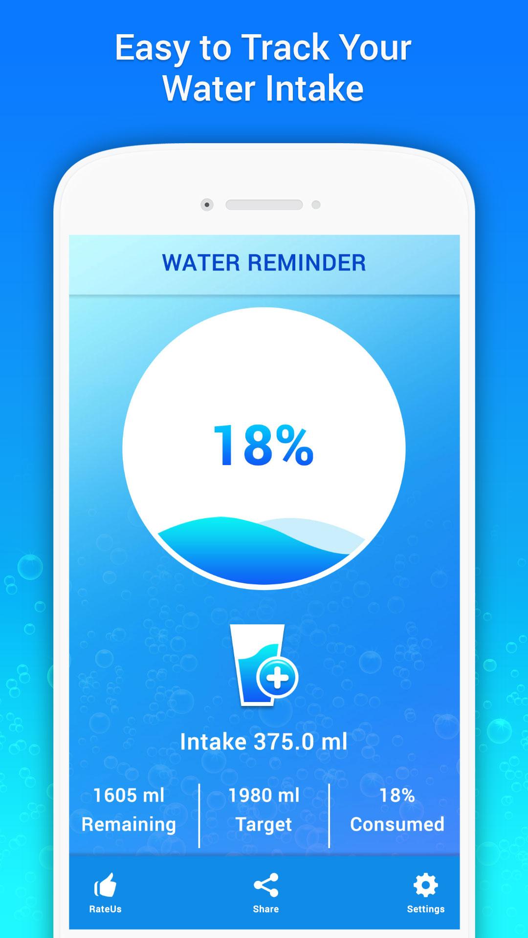 اسکرین شات 3 برنامه Drink Water Tracker & Reminder