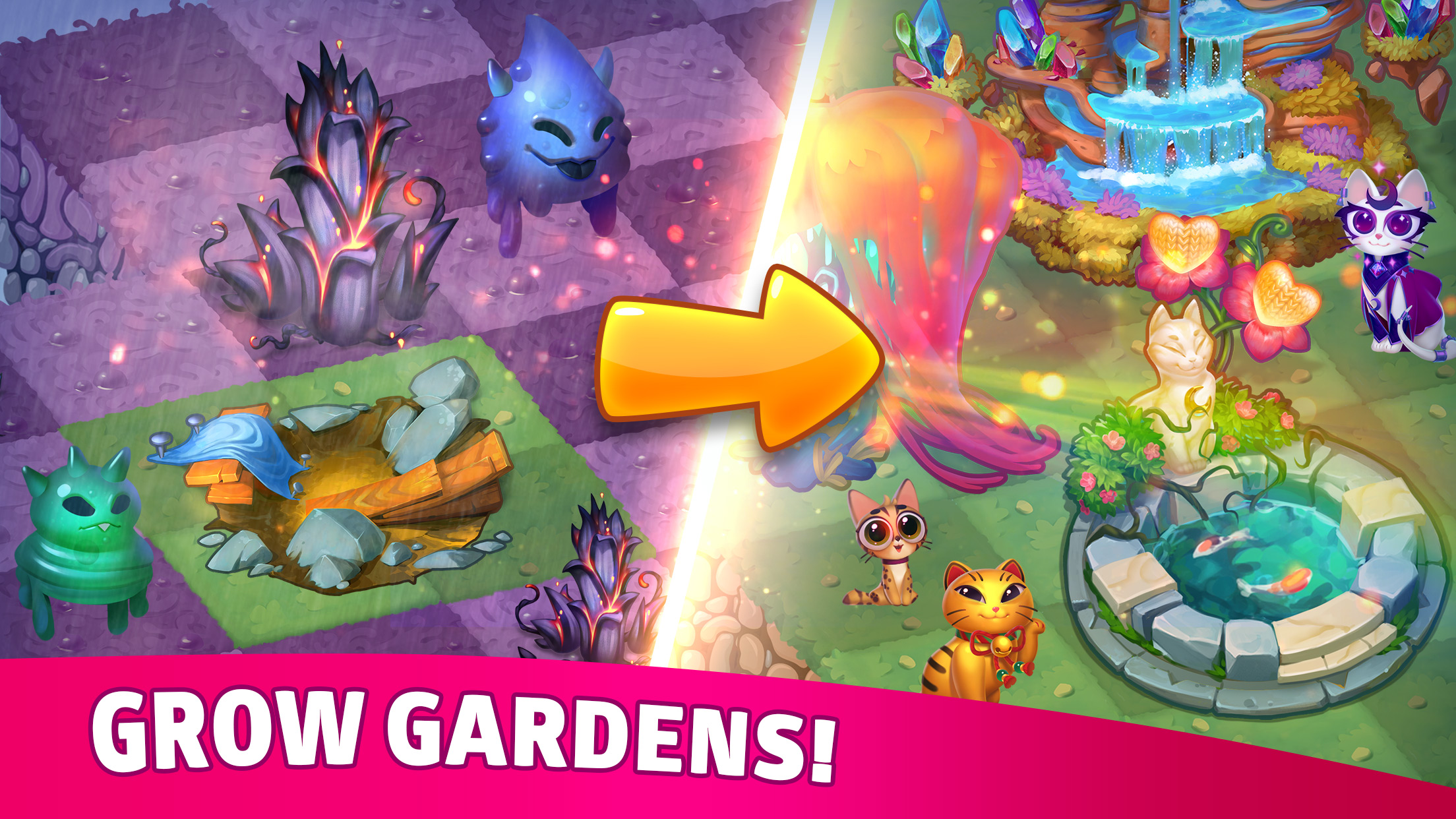 اسکرین شات 5 بازی Merge Cats: Magic games