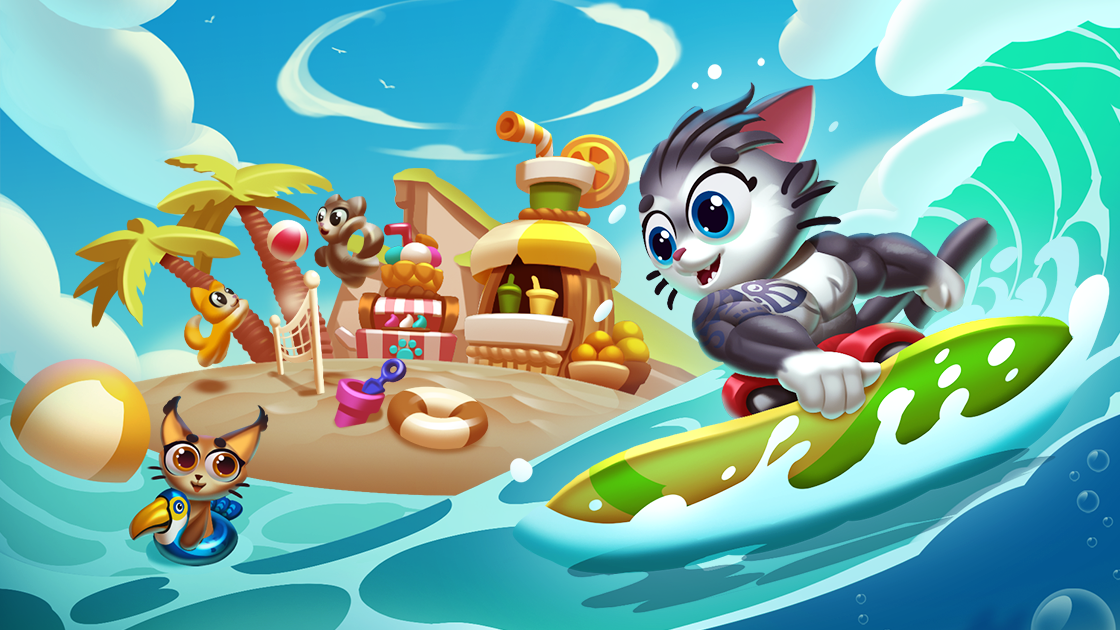 اسکرین شات 1 بازی Merge Cats: Magic games