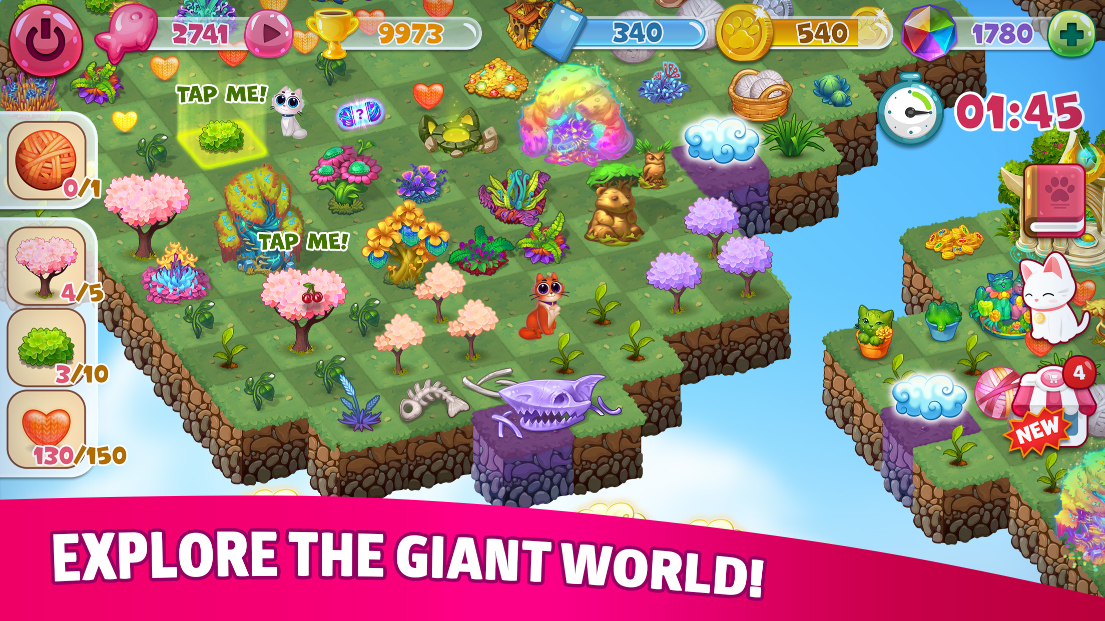 اسکرین شات 4 بازی Merge Cats: Magic games