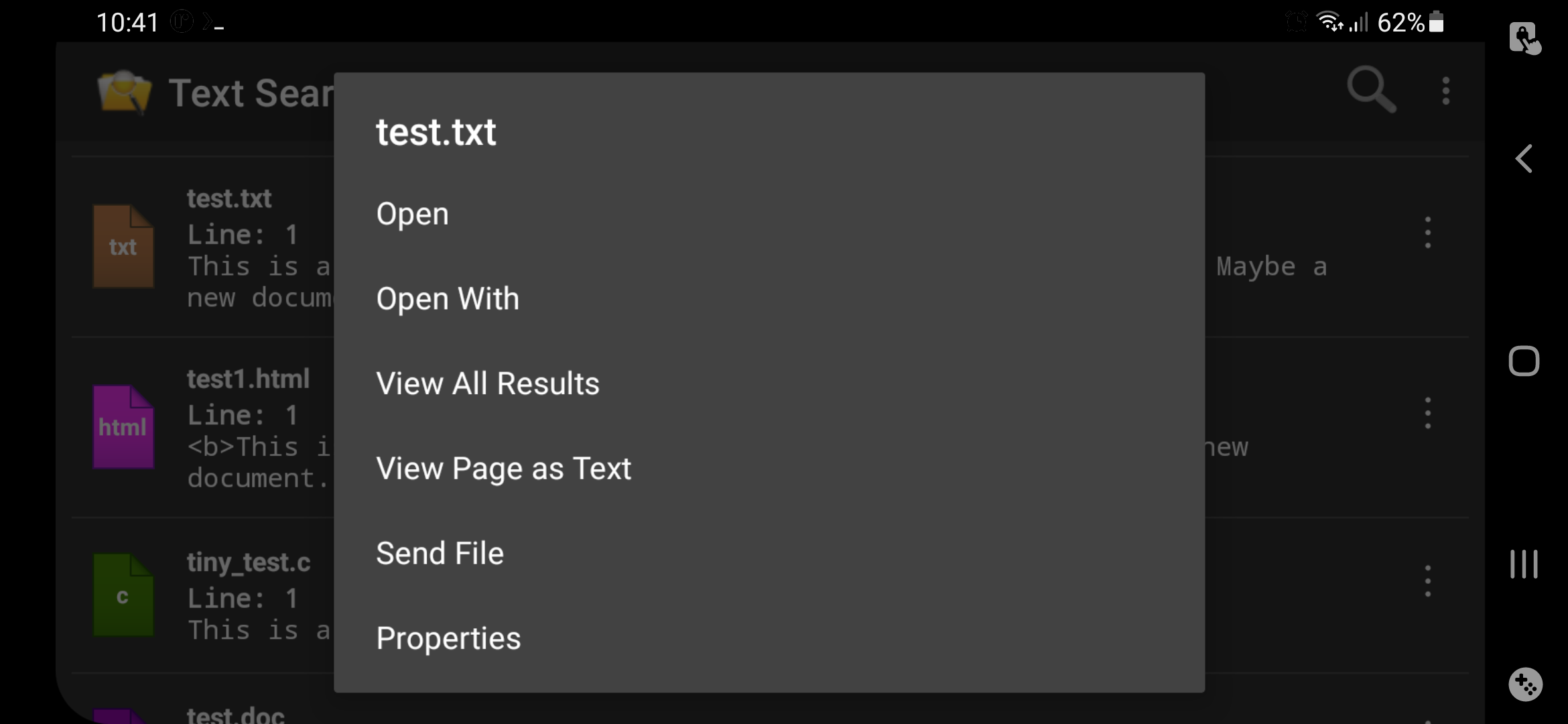 اسکرین شات 4 برنامه Text Search