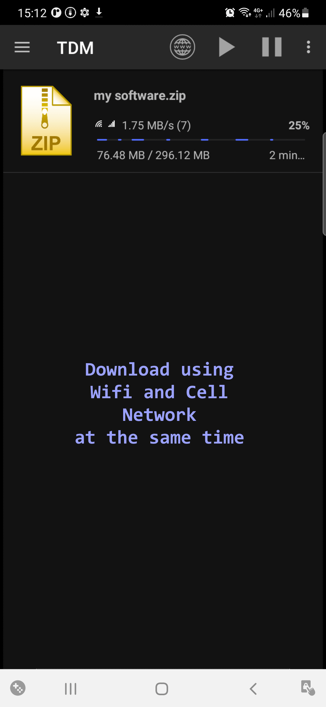اسکرین شات 2 برنامه Turbo Download Manager