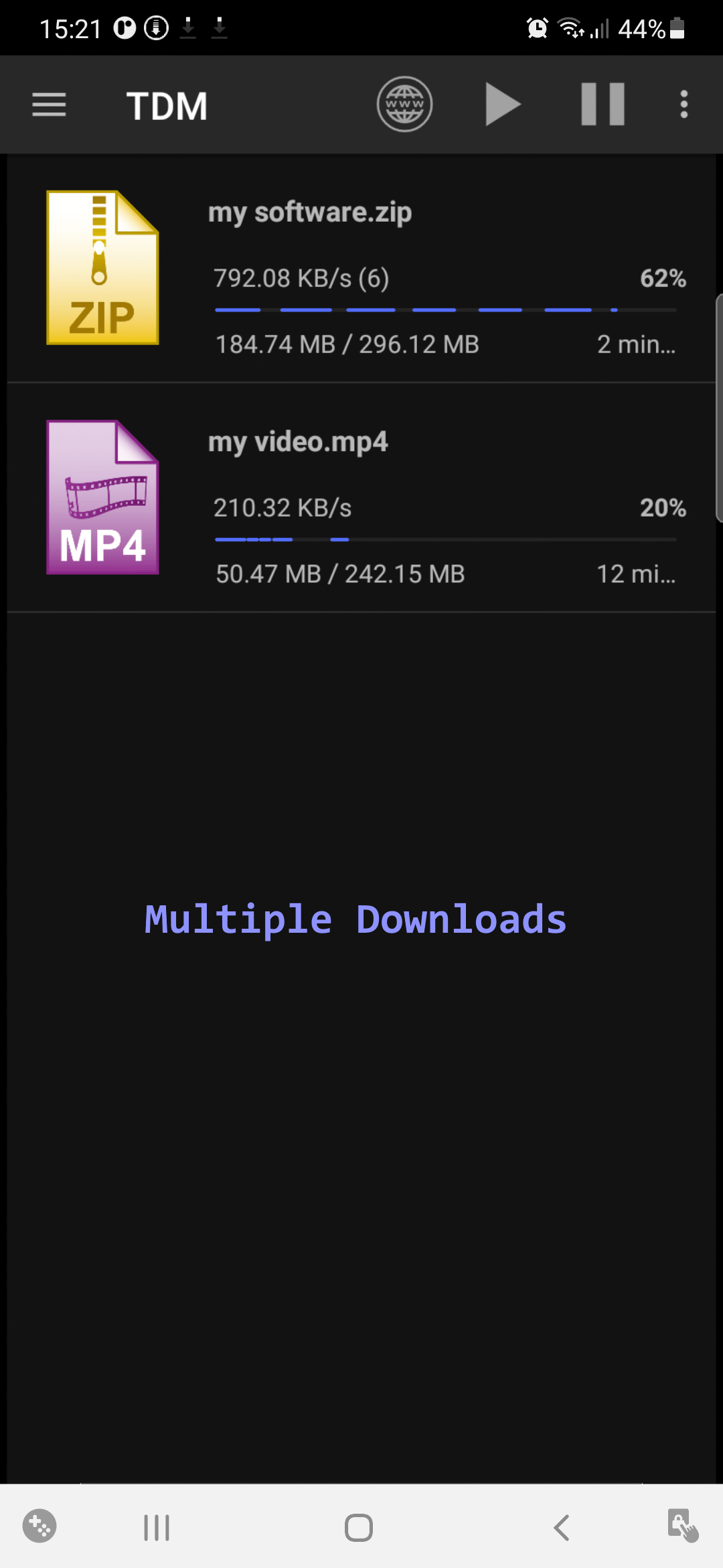 اسکرین شات 3 برنامه Turbo Download Manager