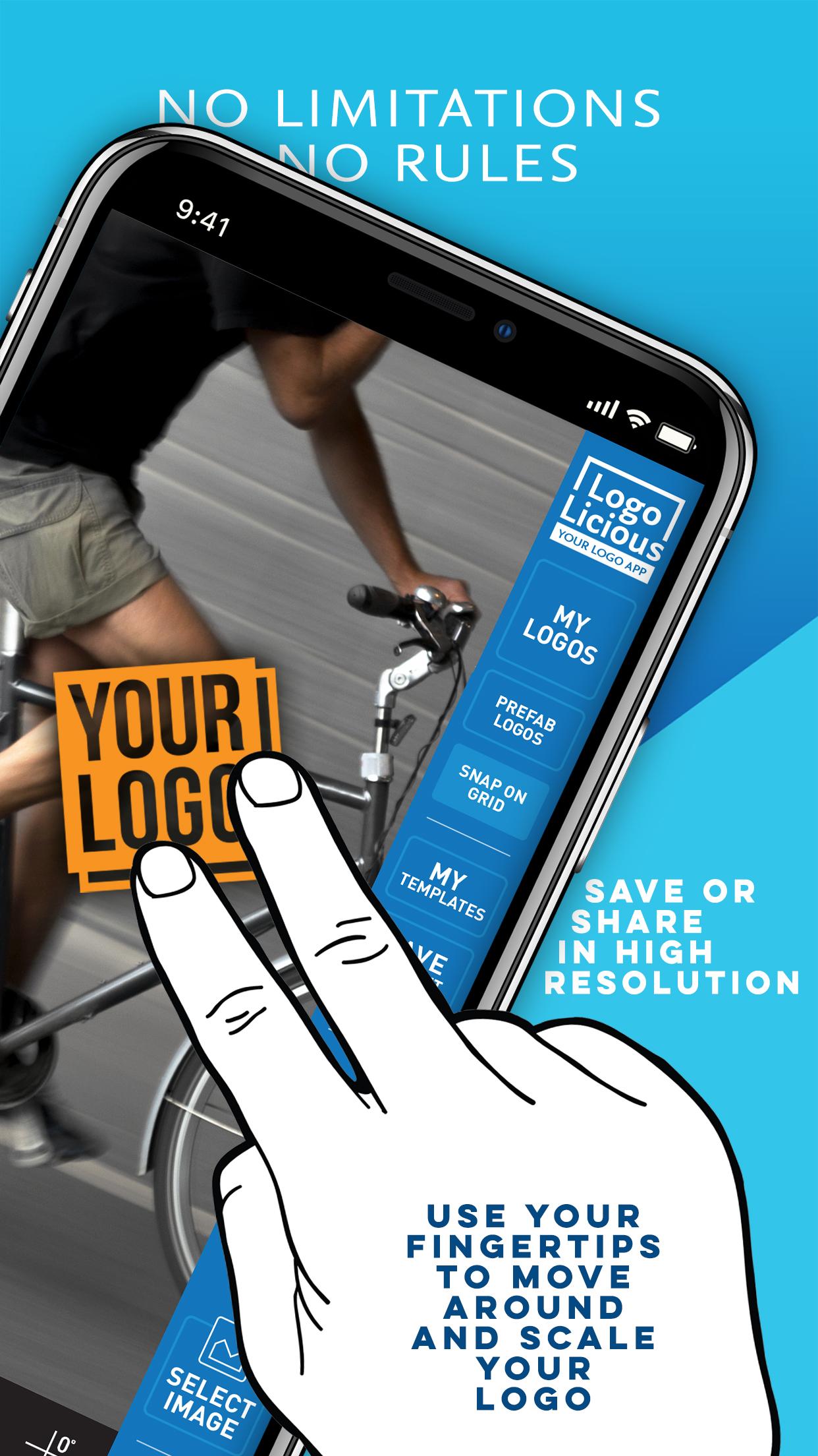 اسکرین شات 3 برنامه LogoLicious Add Your Logo App