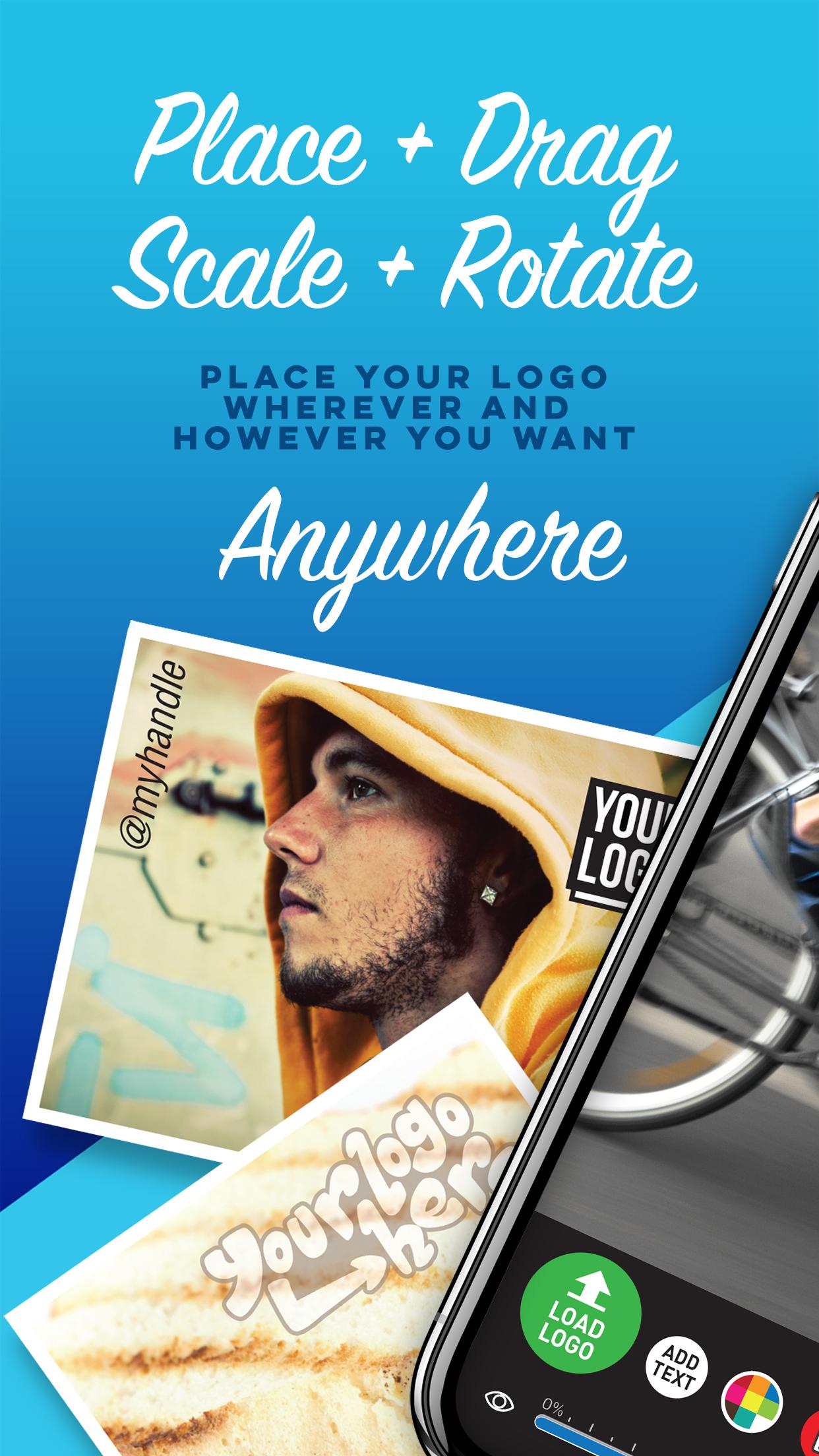 اسکرین شات 2 برنامه LogoLicious Add Your Logo App