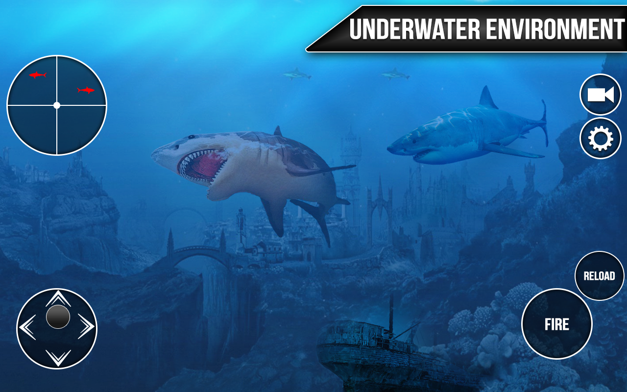 اسکرین شات 3 بازی Wild Shark Fish Hunting game