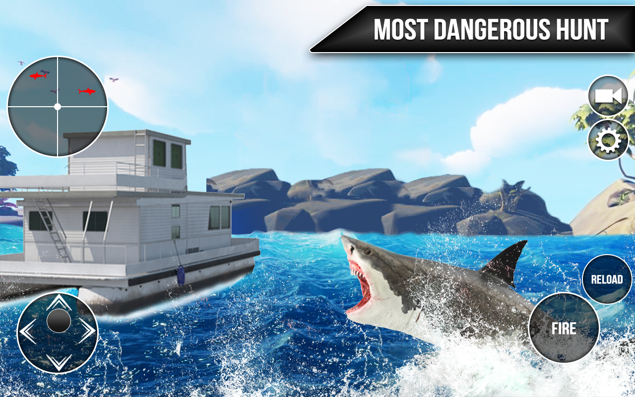 اسکرین شات 2 بازی Wild Shark Fish Hunting game
