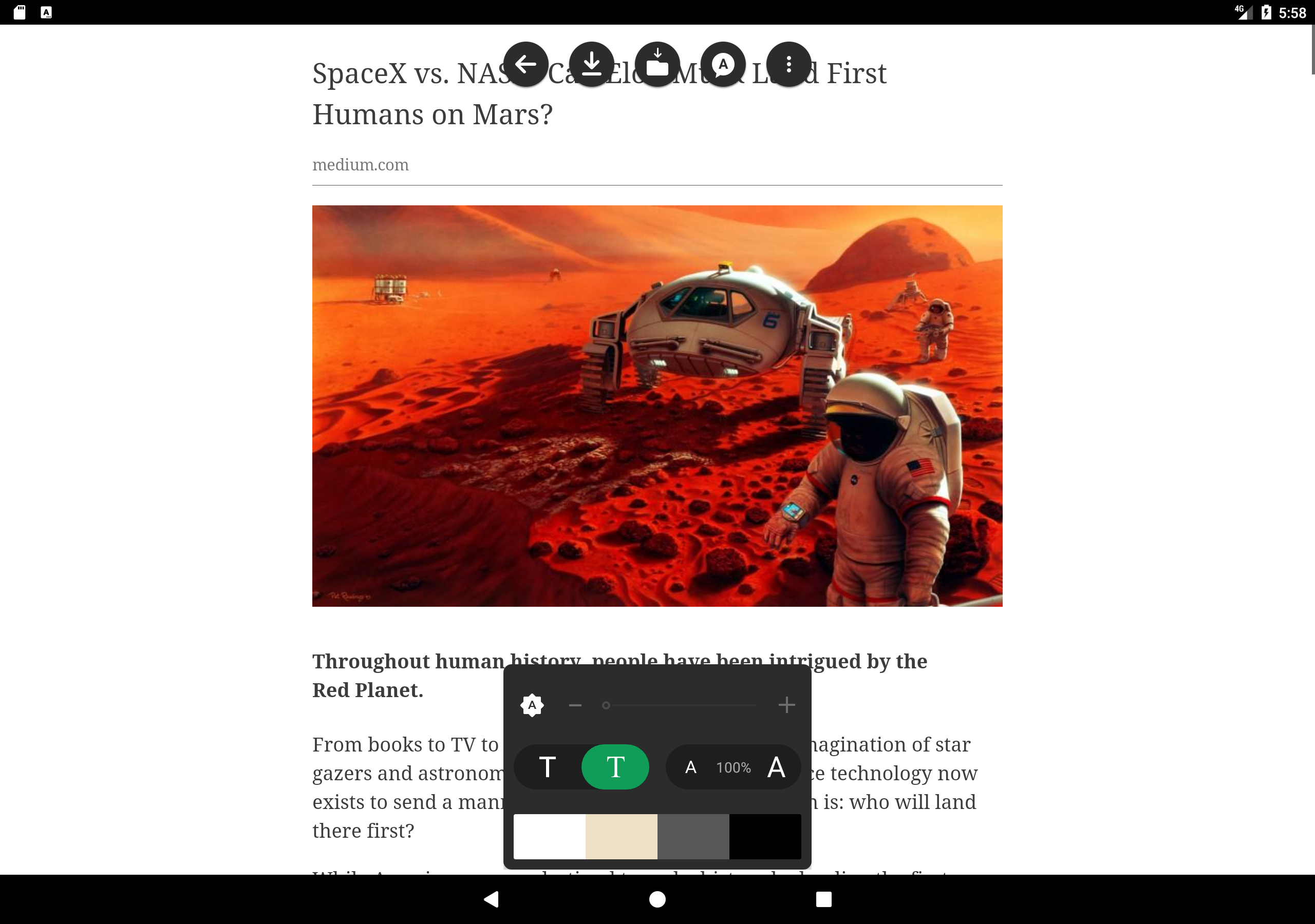 اسکرین شات 7 برنامه Article Reader Offline