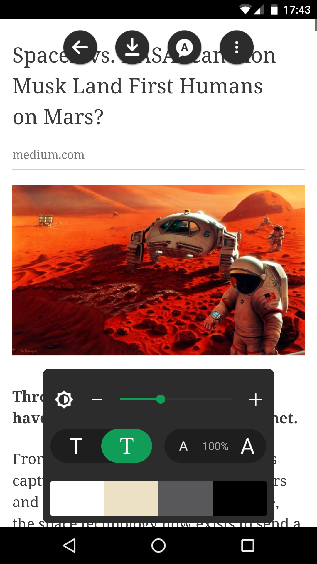 اسکرین شات 2 برنامه Article Reader Offline