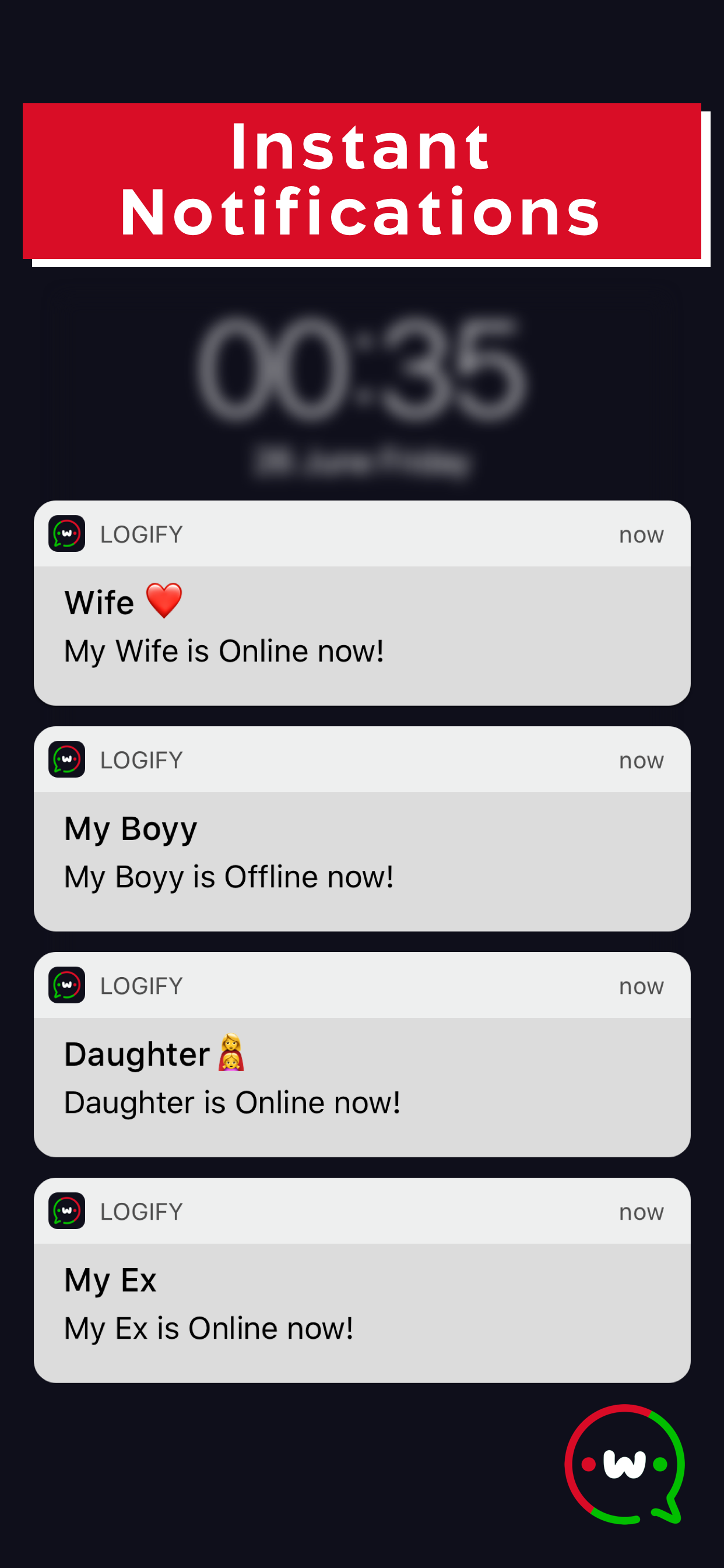 اسکرین شات 4 برنامه Logify - WhatsApp Tracker