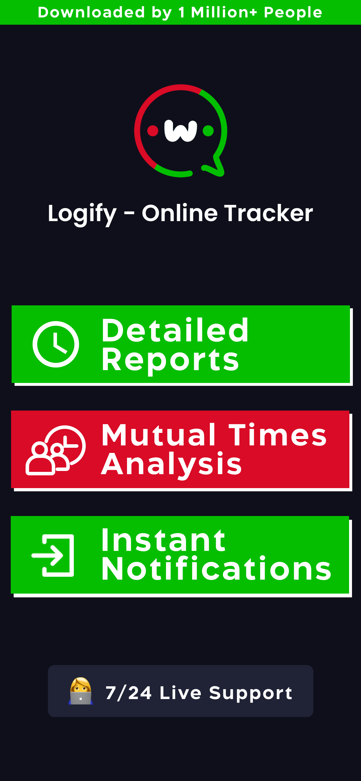 اسکرین شات 1 برنامه Logify - WhatsApp Tracker