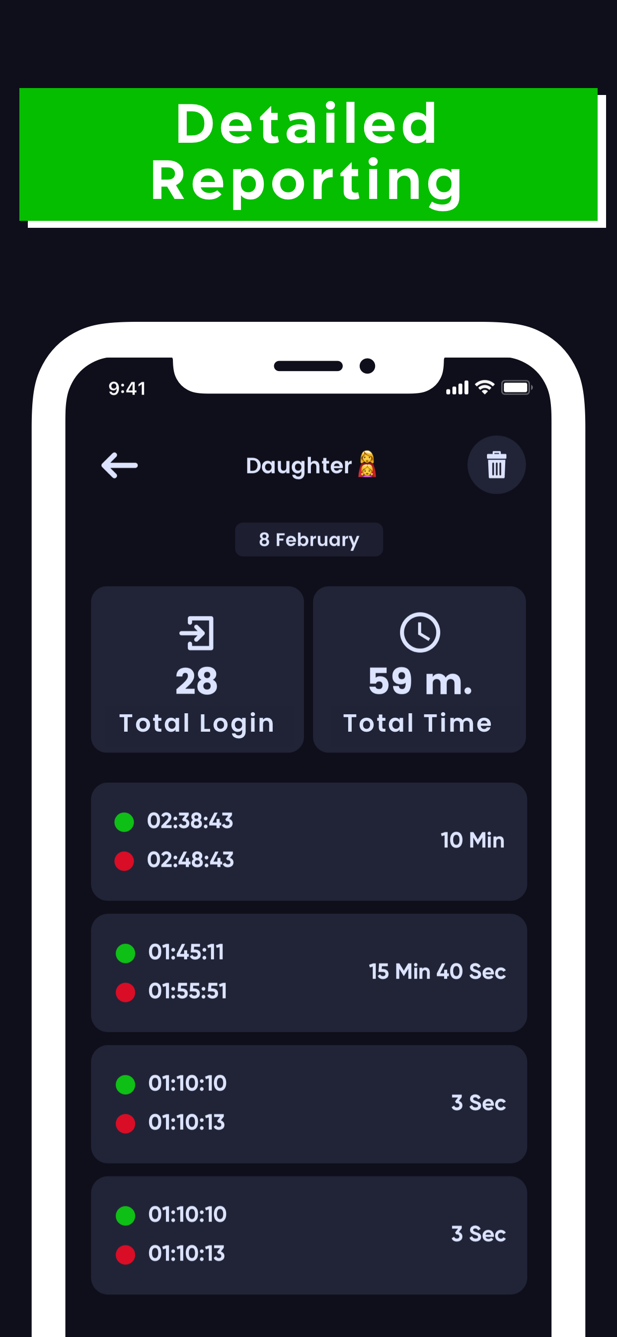 اسکرین شات 3 برنامه Logify - WhatsApp Tracker