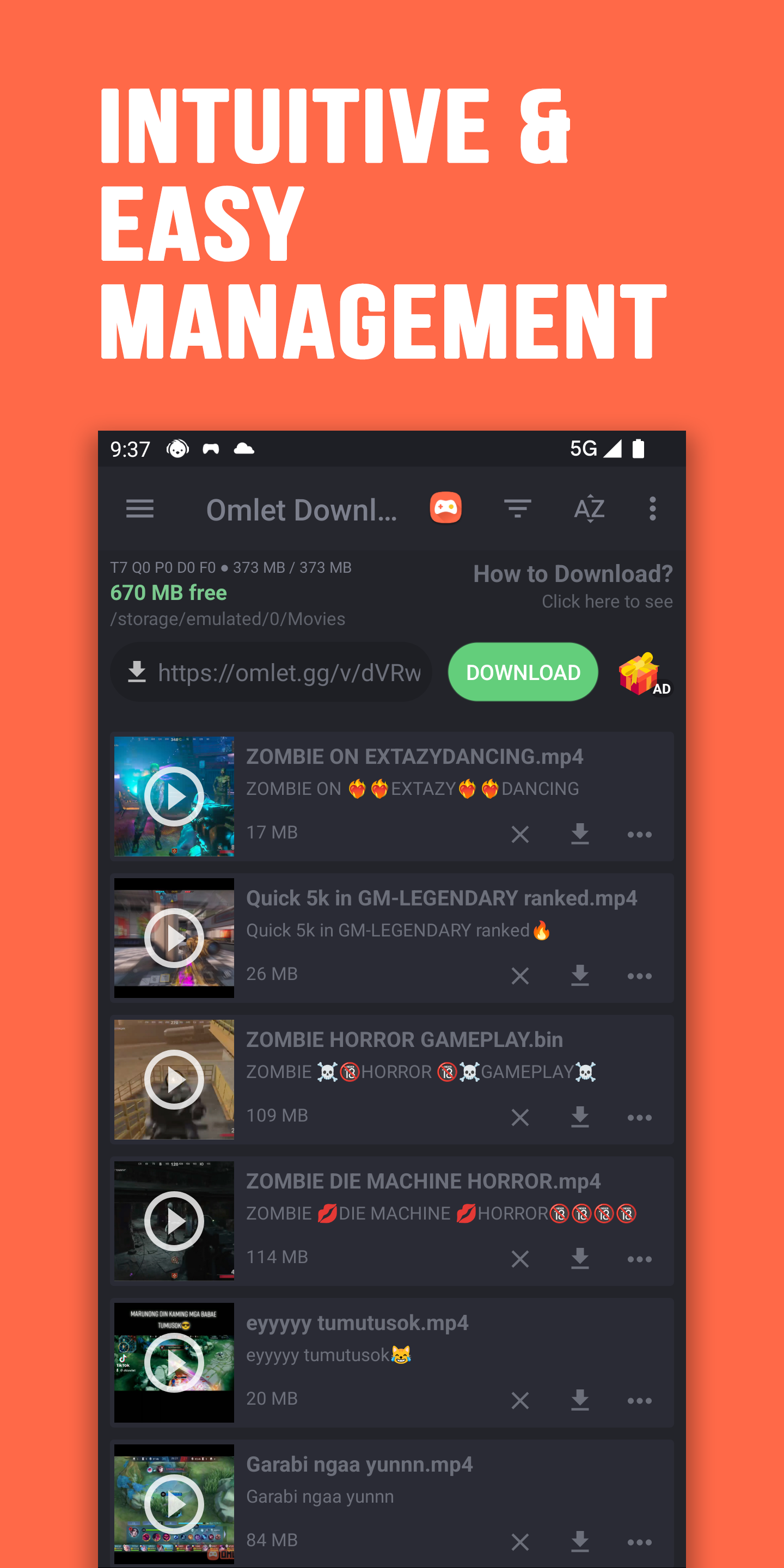 اسکرین شات 4 برنامه Ommer: Moment Video Downloader