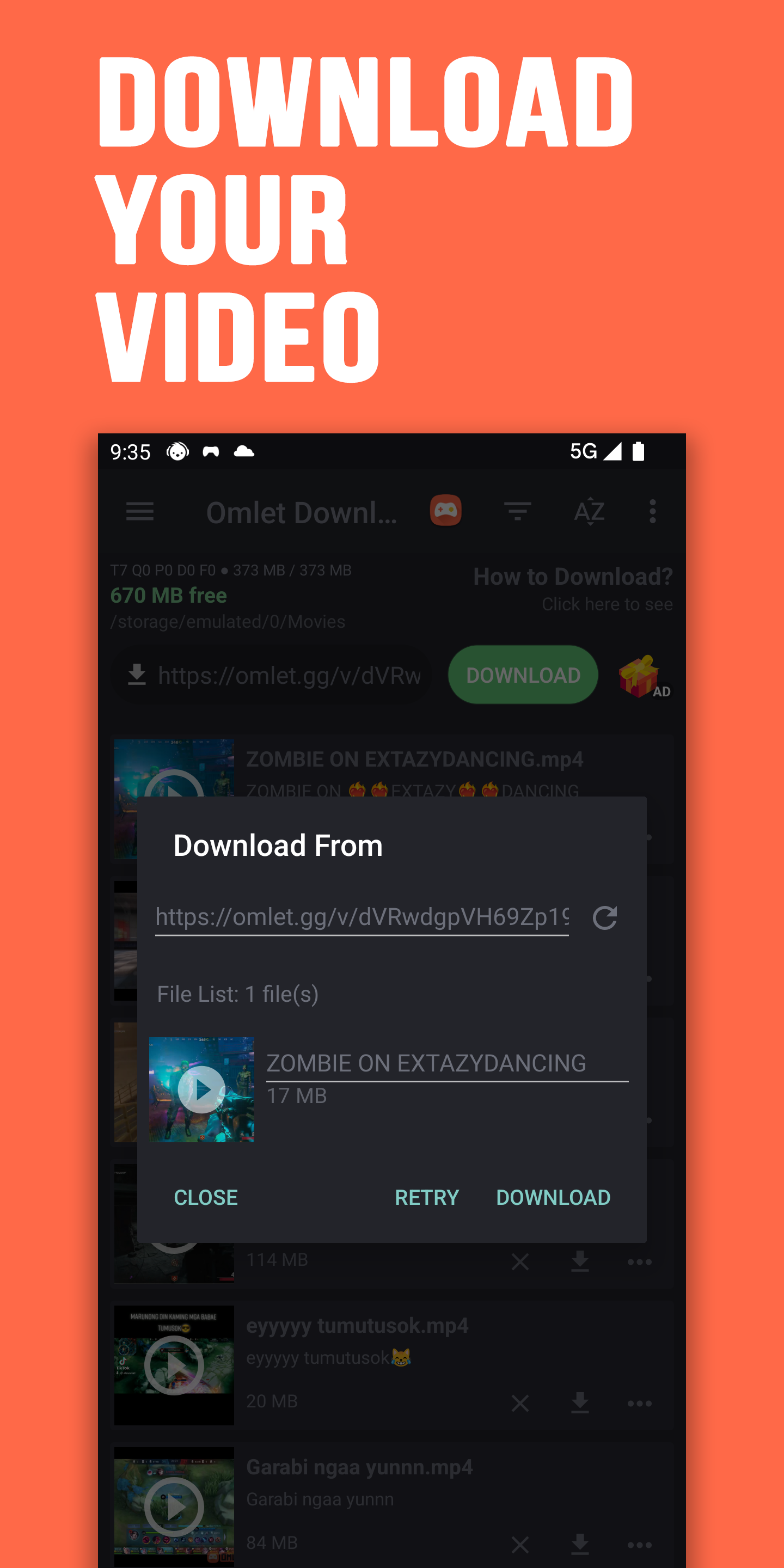 اسکرین شات 3 برنامه Ommer: Moment Video Downloader