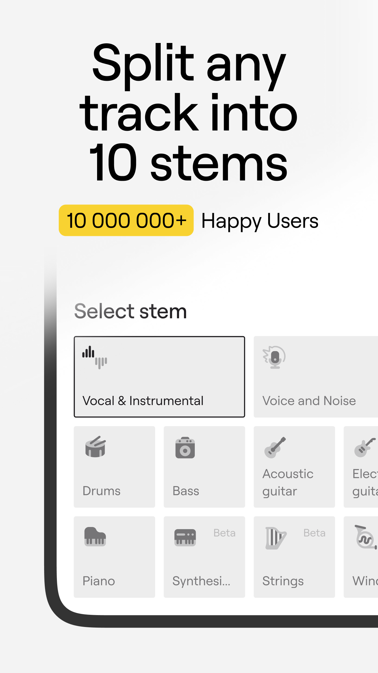 اسکرین شات 2 برنامه LALAL.AI: AI Vocal Remover