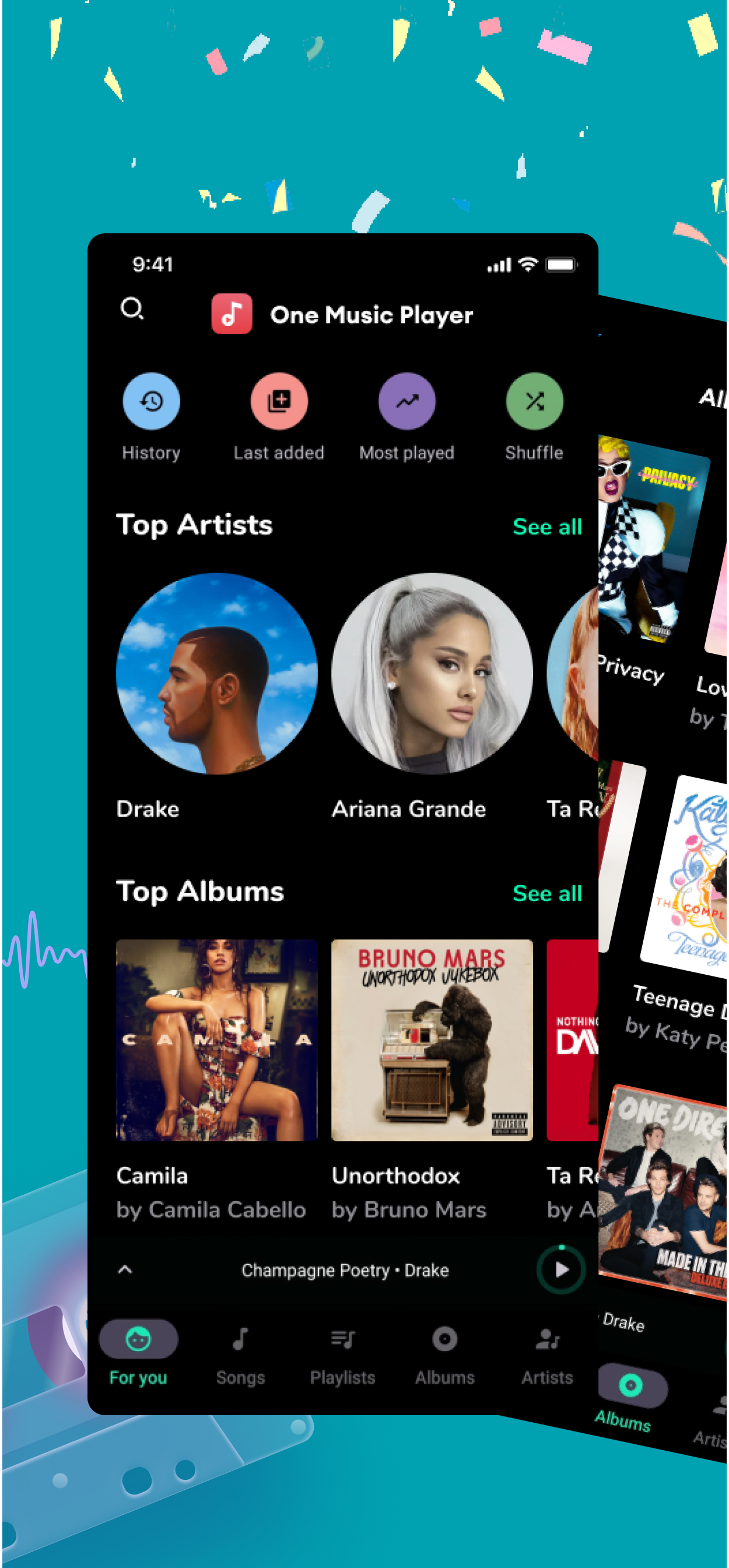 اسکرین شات 2 برنامه One Music Player