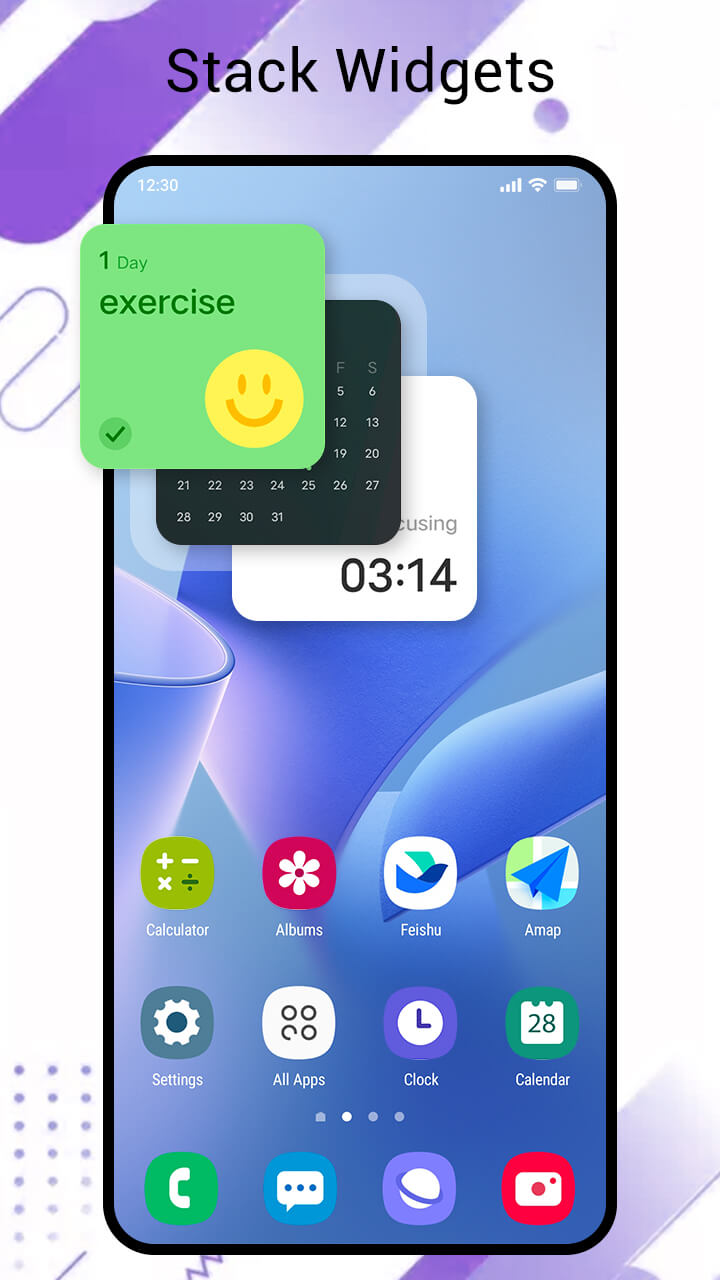 اسکرین شات 3 برنامه One S25 Launcher - S25 One Ui