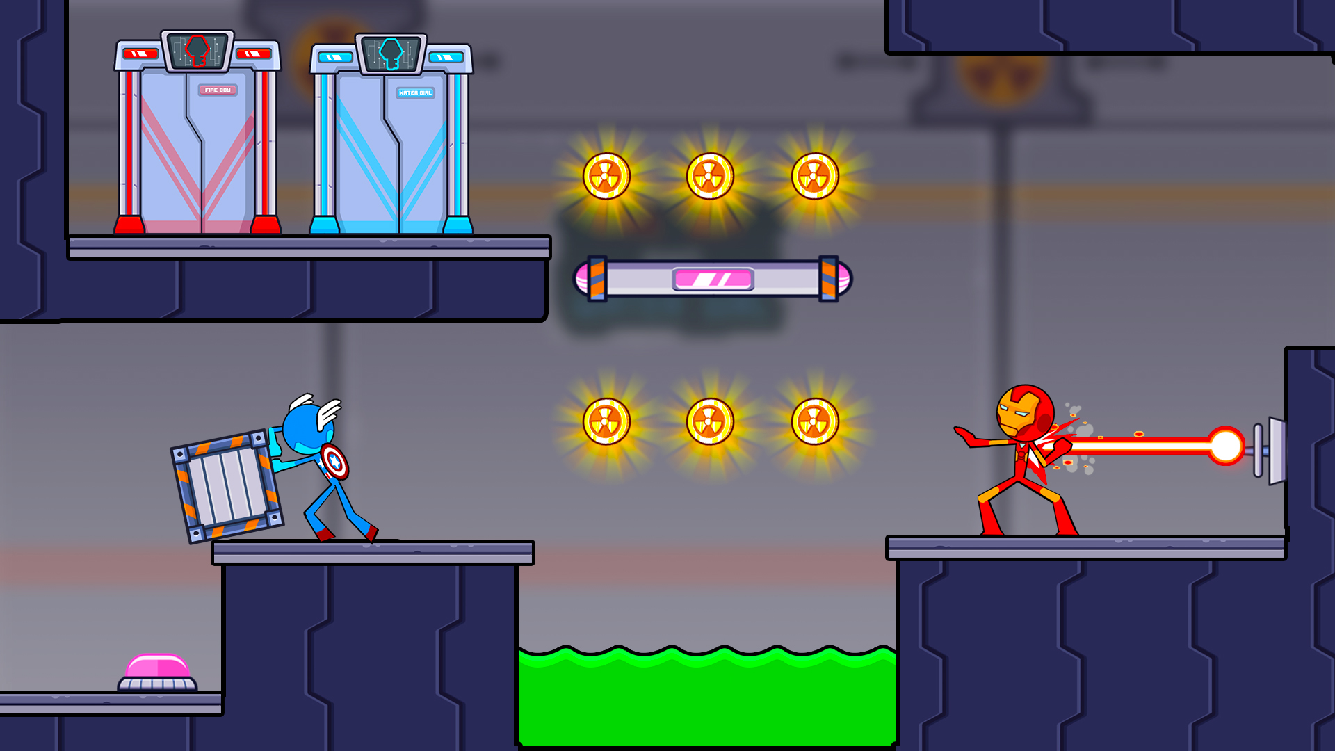 اسکرین شات 7 بازی Fire and Water Stickman 2