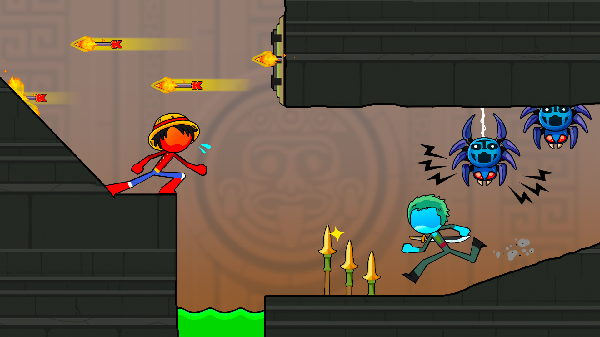 اسکرین شات 3 بازی Fire and Water Stickman 2
