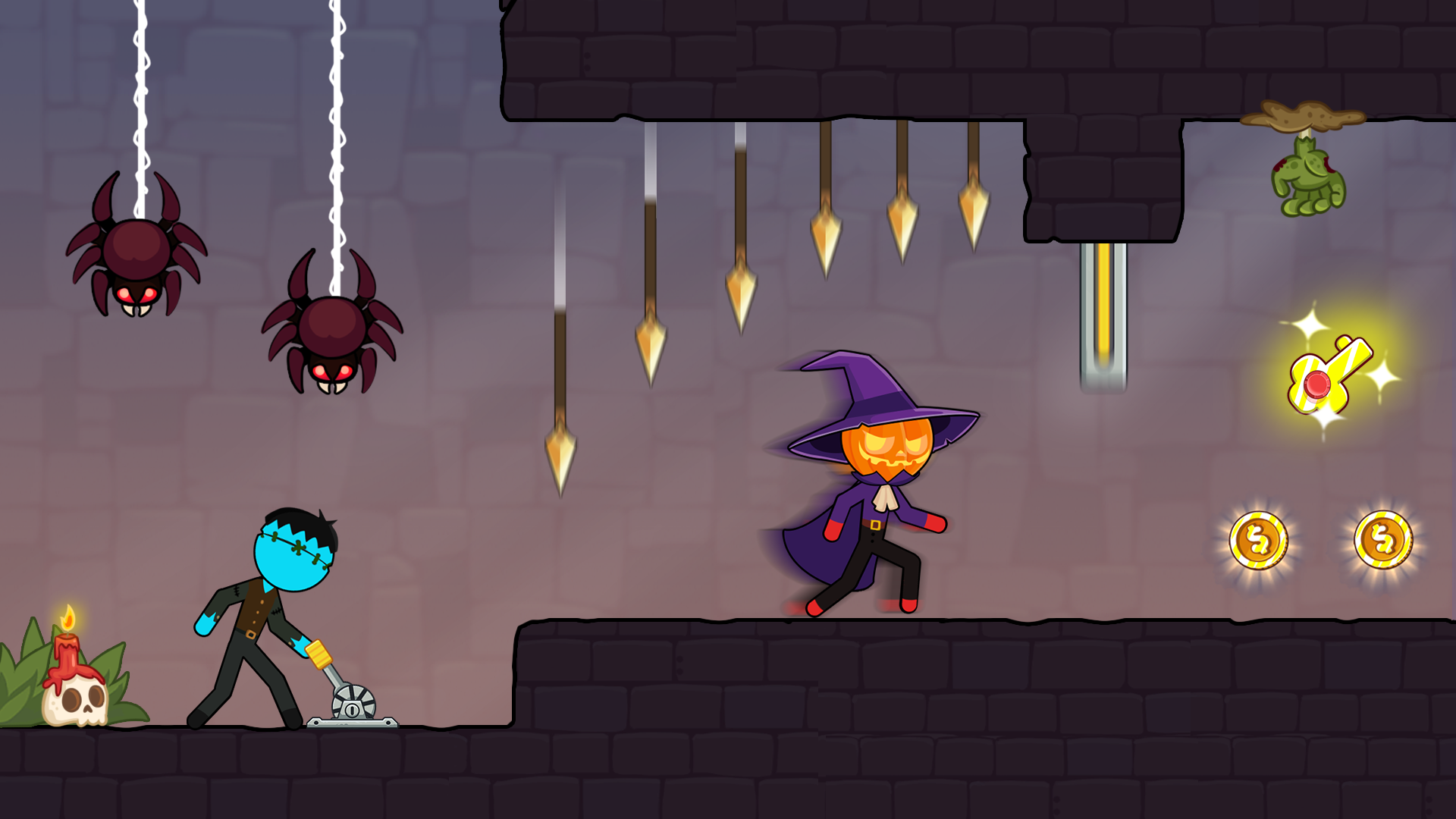 اسکرین شات 2 بازی Fire and Water Stickman 2