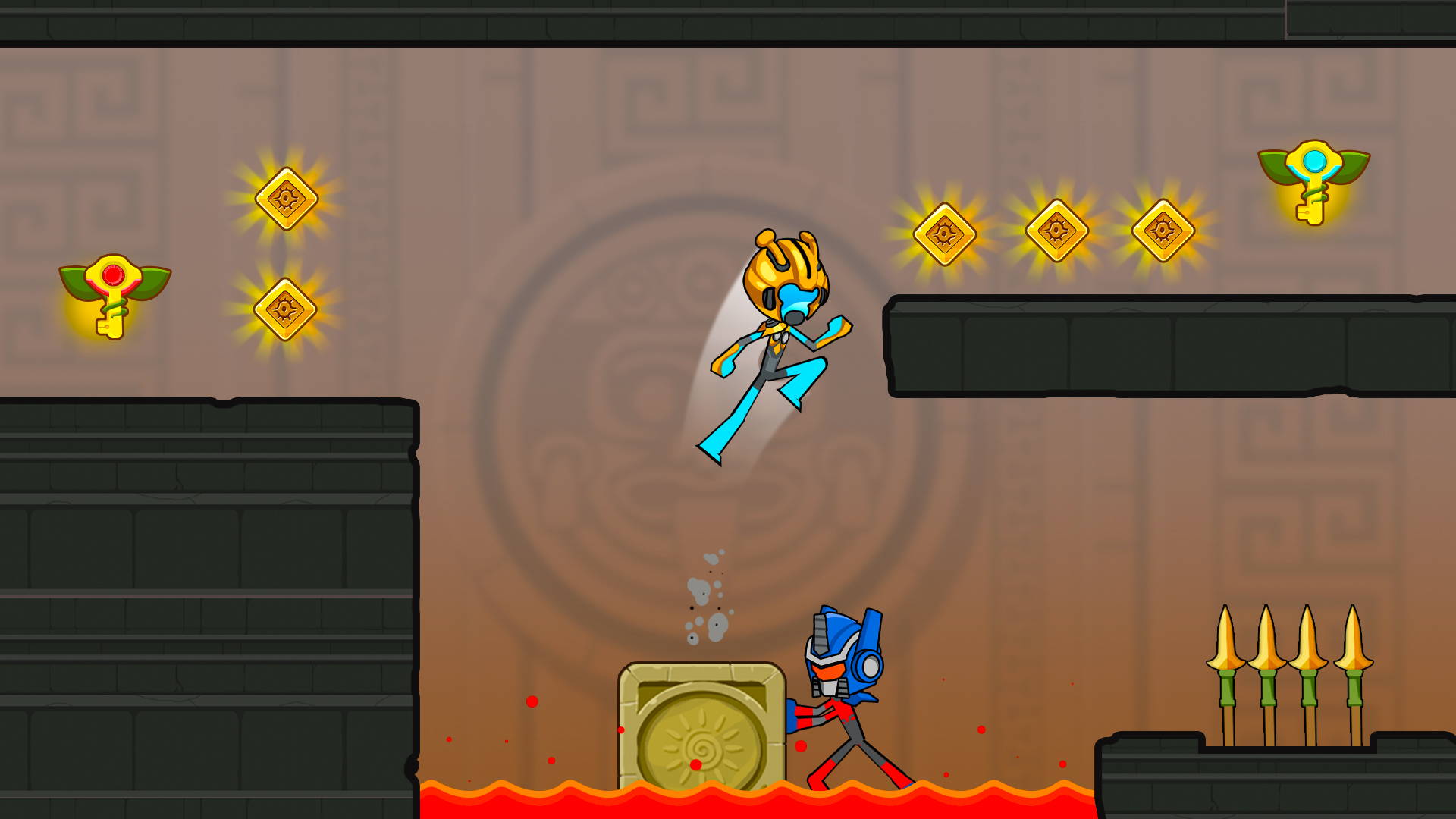 اسکرین شات 5 بازی Fire and Water Stickman 2