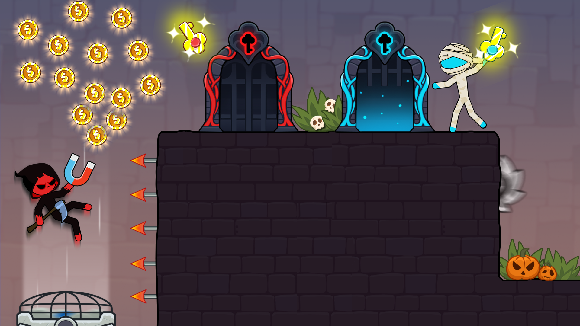 اسکرین شات 1 بازی Fire and Water Stickman 2