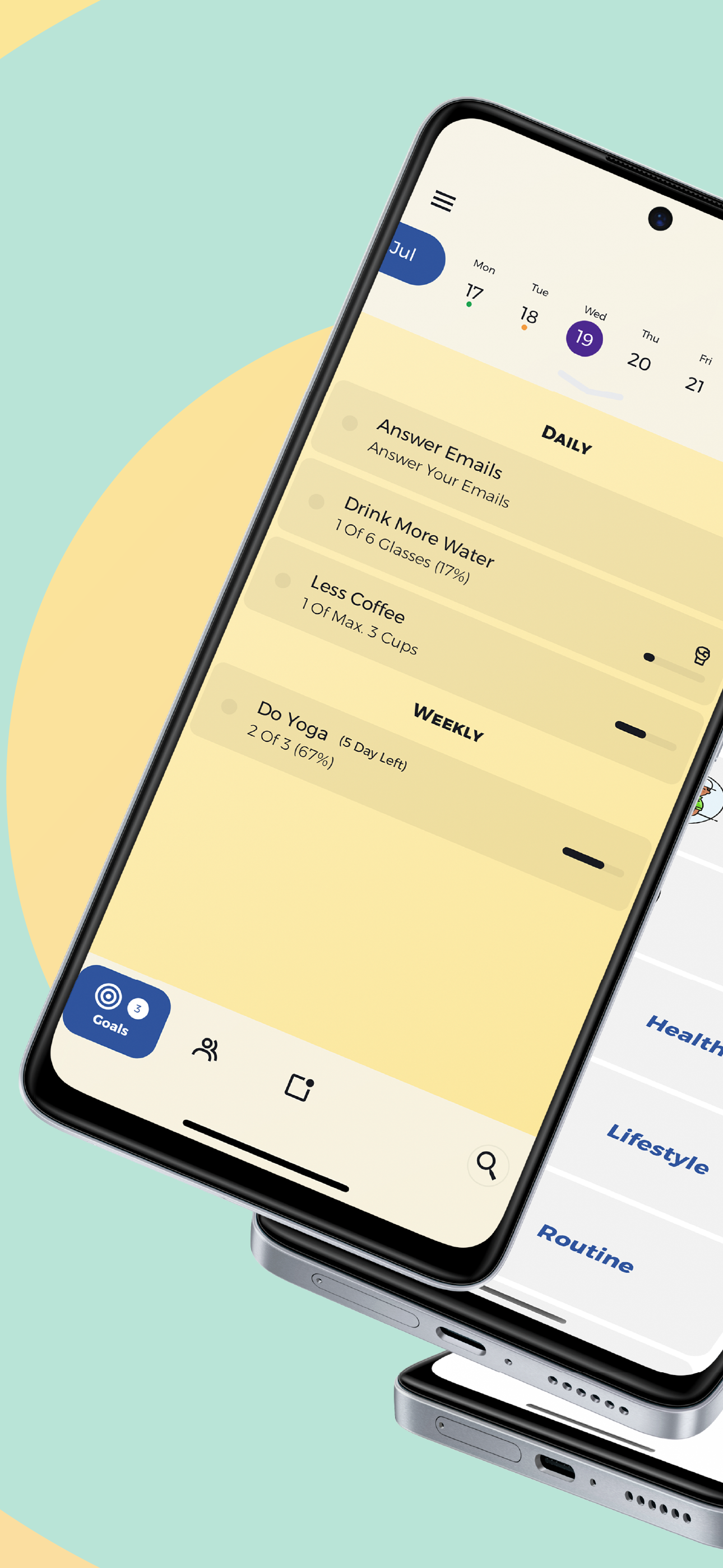 اسکرین شات 1 برنامه Habit Tracker - Goalify