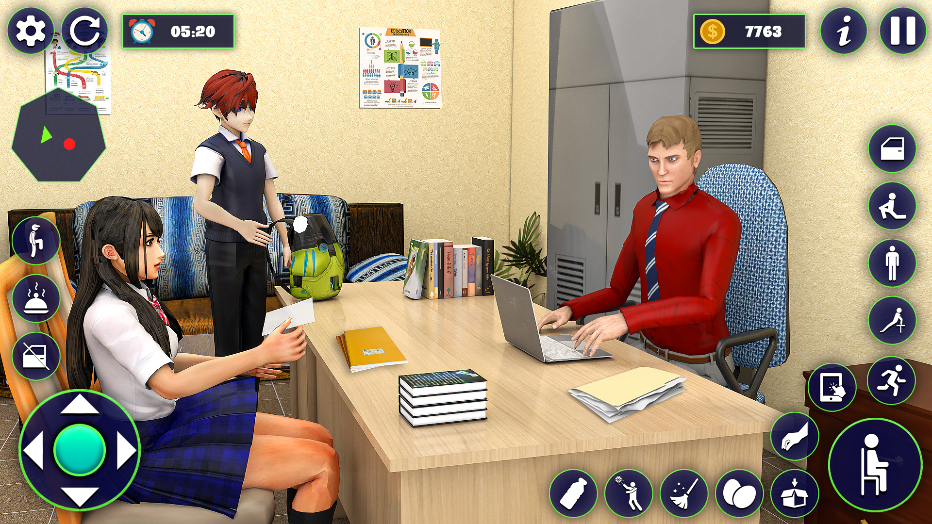 اسکرین شات 6 بازی School Girl Life Simulator 3d