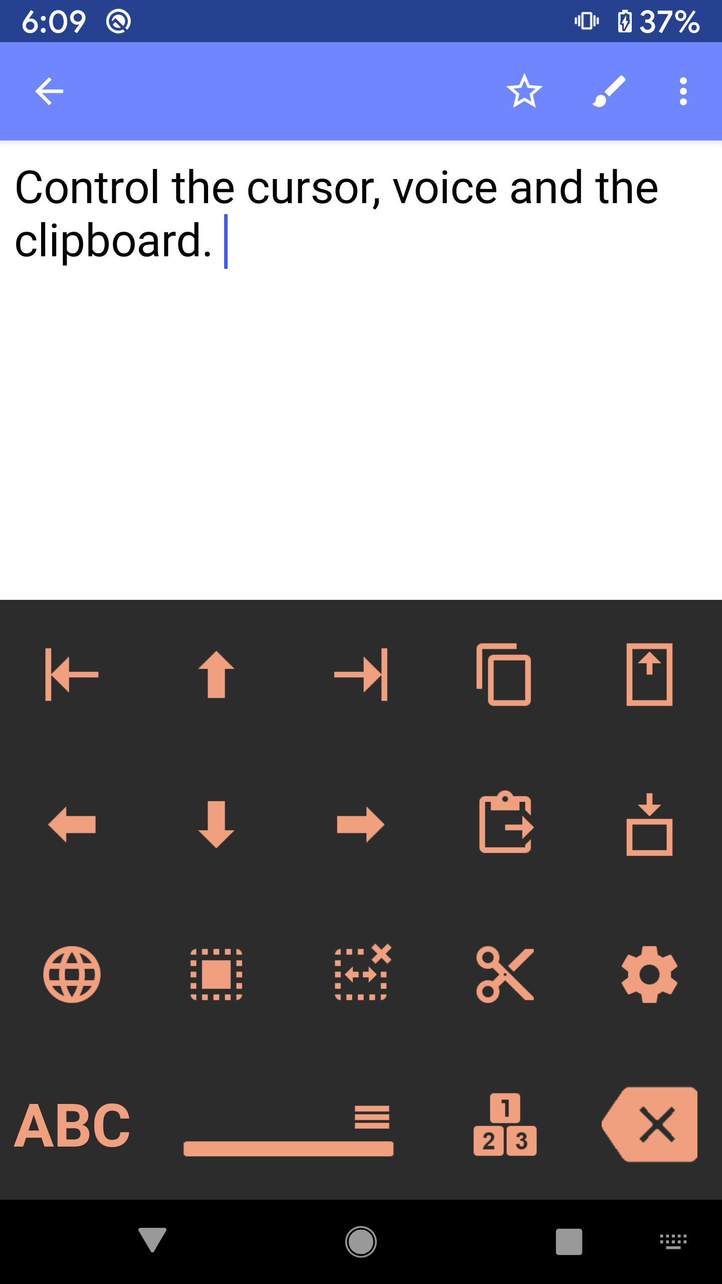 اسکرین شات 2 برنامه 1C Big Keyboard Lite