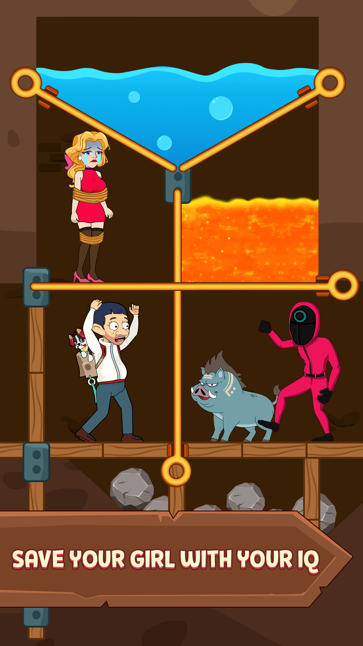 اسکرین شات 2 بازی Pull Pin Puzzle: Rescue Girl