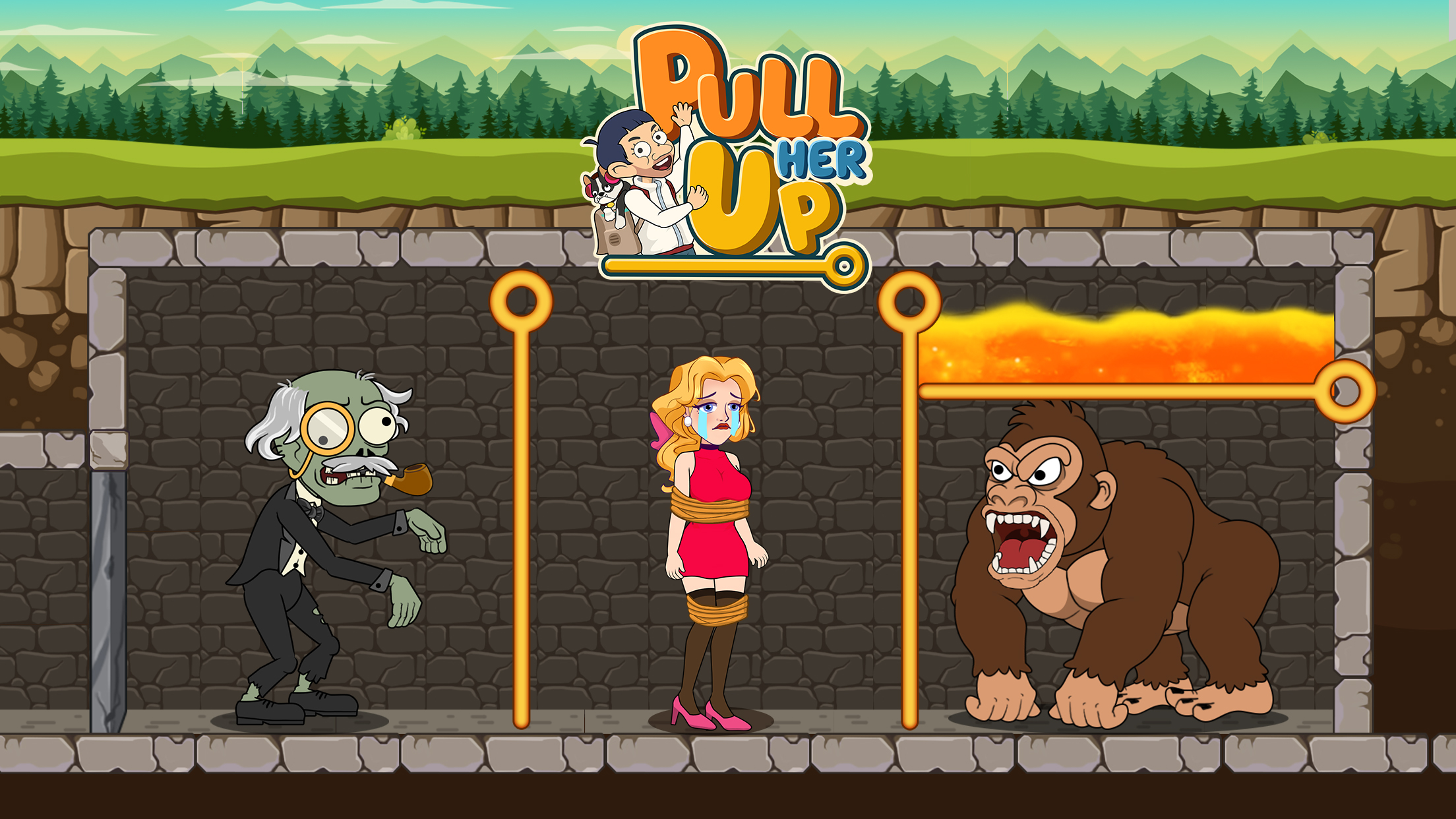 اسکرین شات 8 بازی Pull Pin Puzzle: Rescue Girl