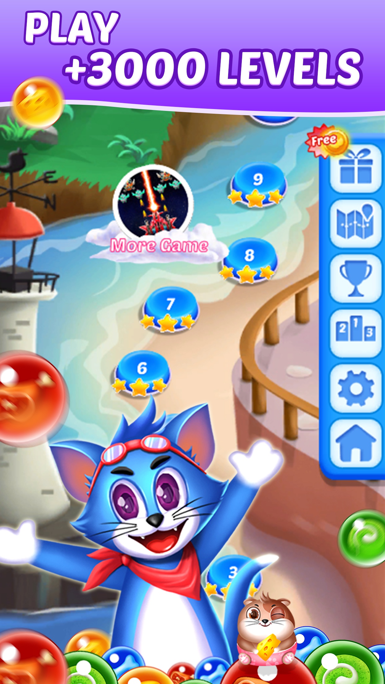 اسکرین شات 4 بازی Tomcat Pop: Bubble Shooter
