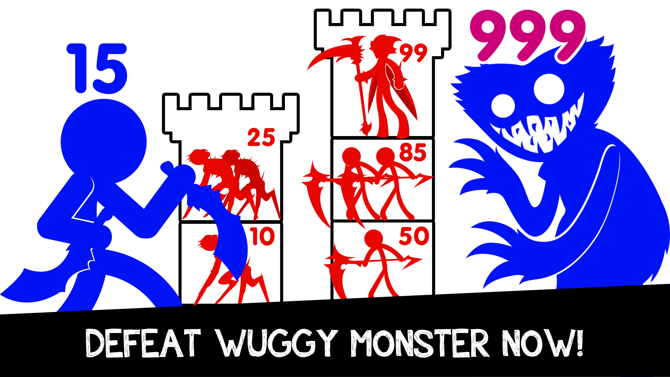 اسکرین شات 1 بازی Wuggy Tower War: Hero Playtime