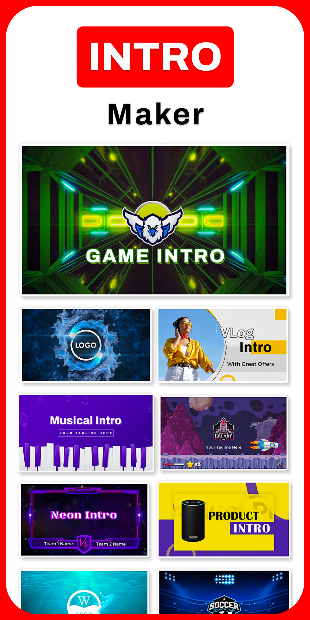اسکرین شات 1 برنامه Intro Maker, Outro Maker