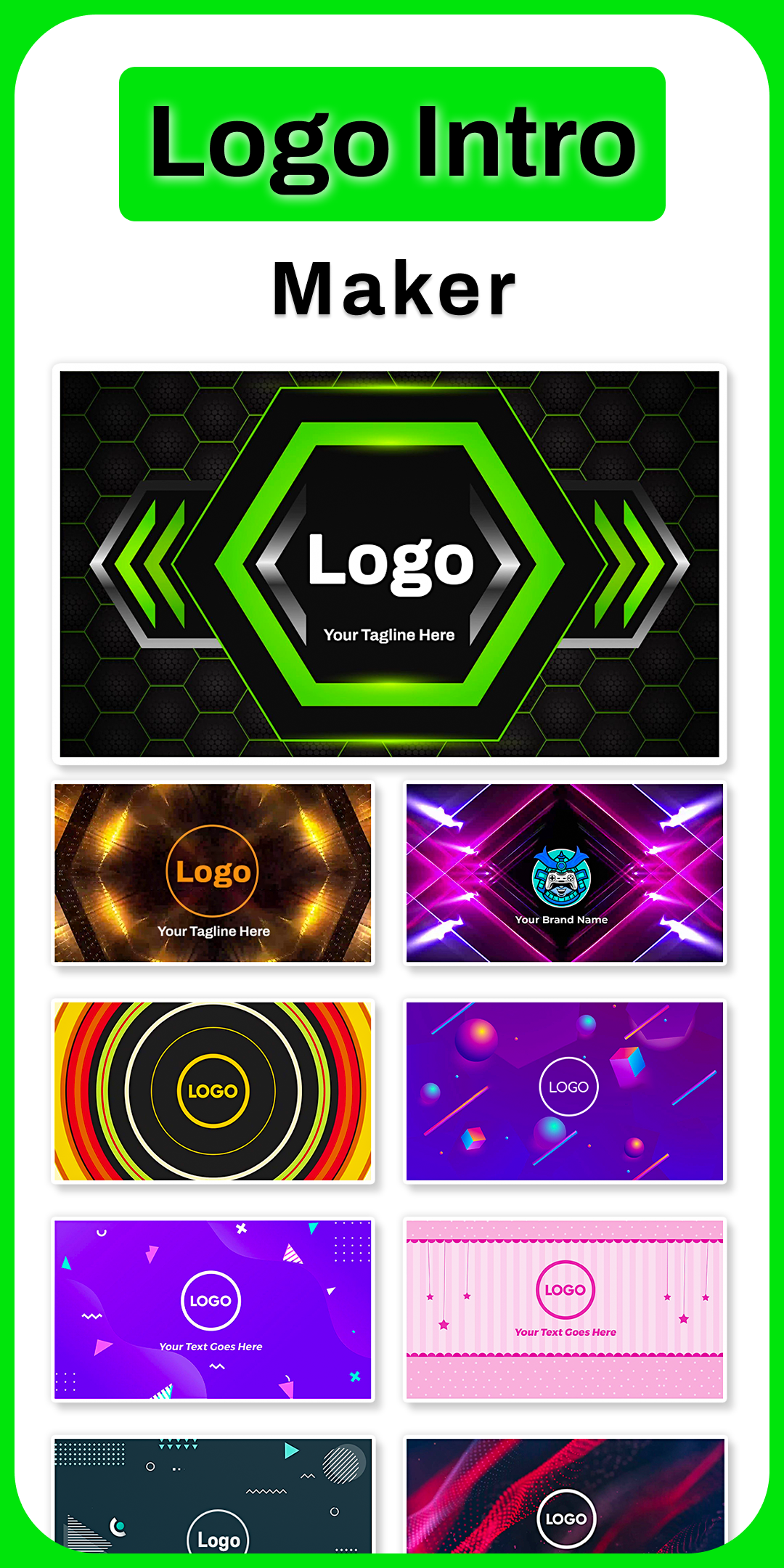 اسکرین شات 2 برنامه Intro Maker, Outro Maker