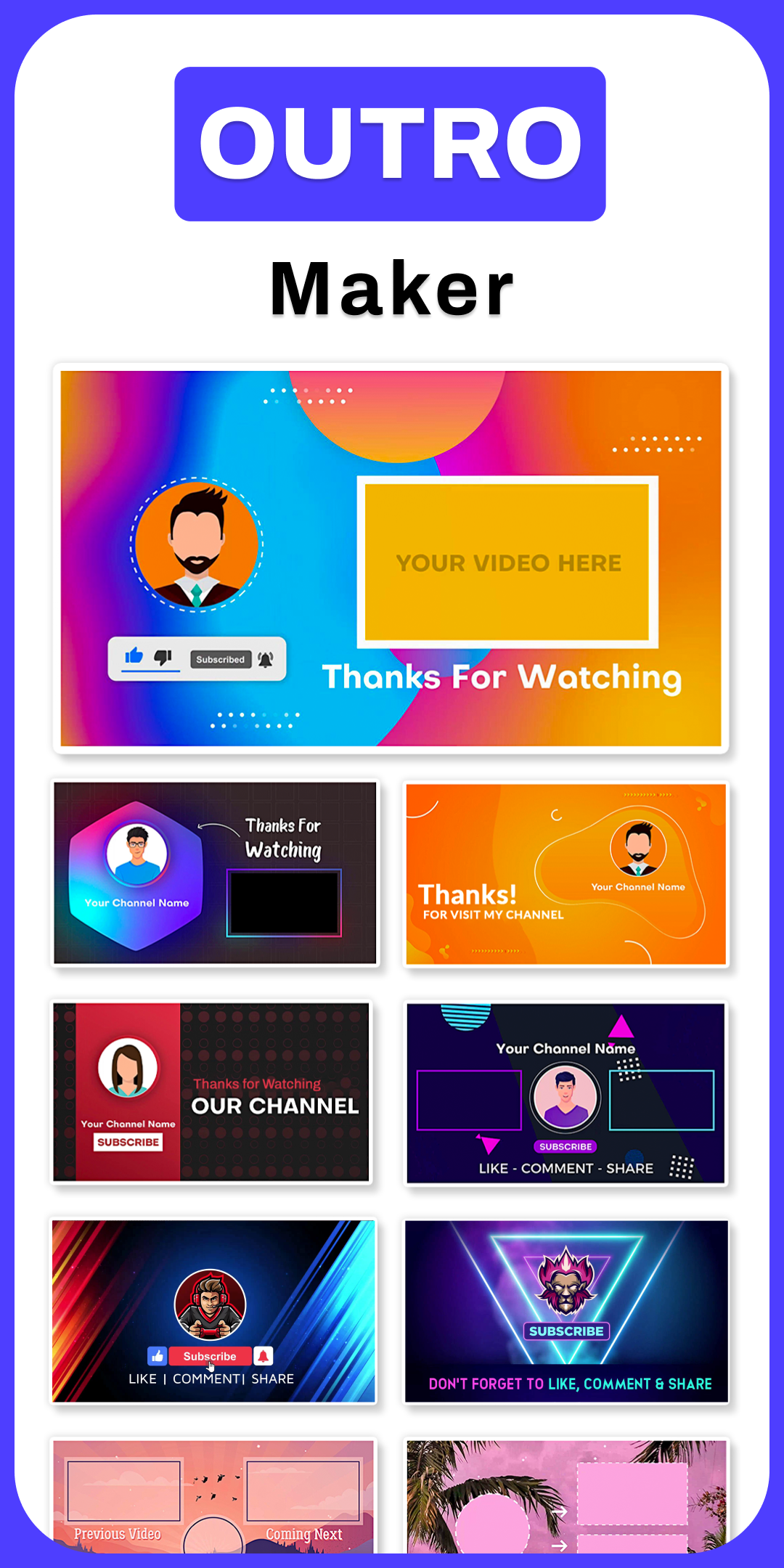 اسکرین شات 7 برنامه Intro Maker, Outro Maker