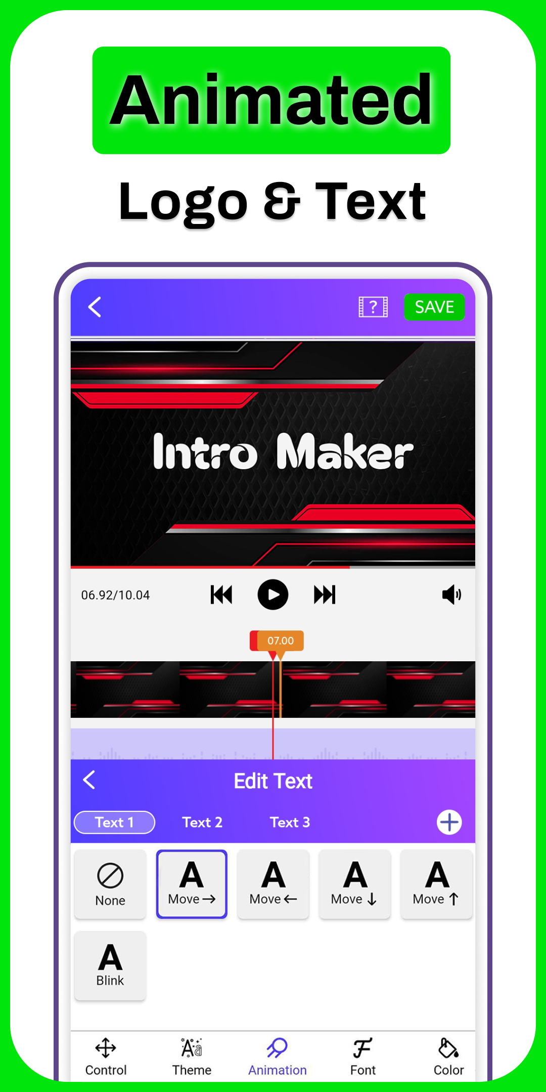 اسکرین شات 4 برنامه Intro Maker, Outro Maker