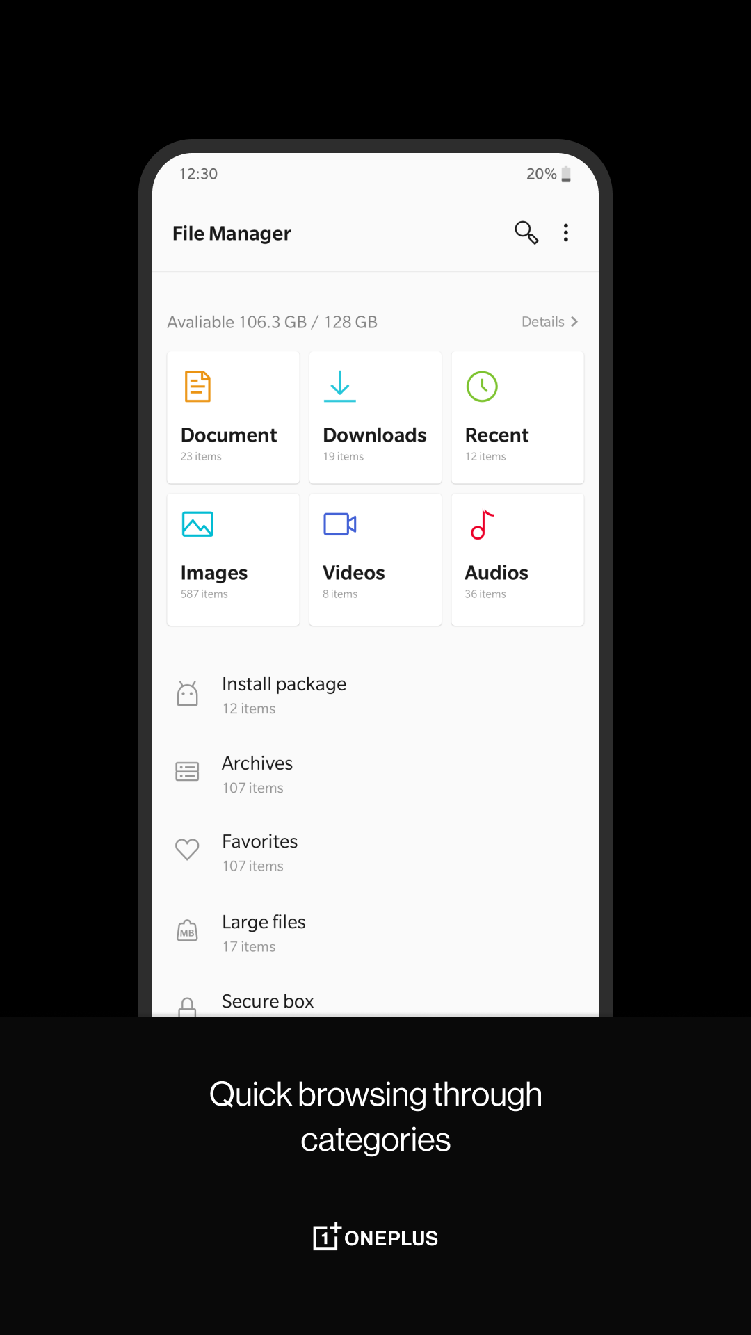 اسکرین شات 1 برنامه OnePlus File Manager